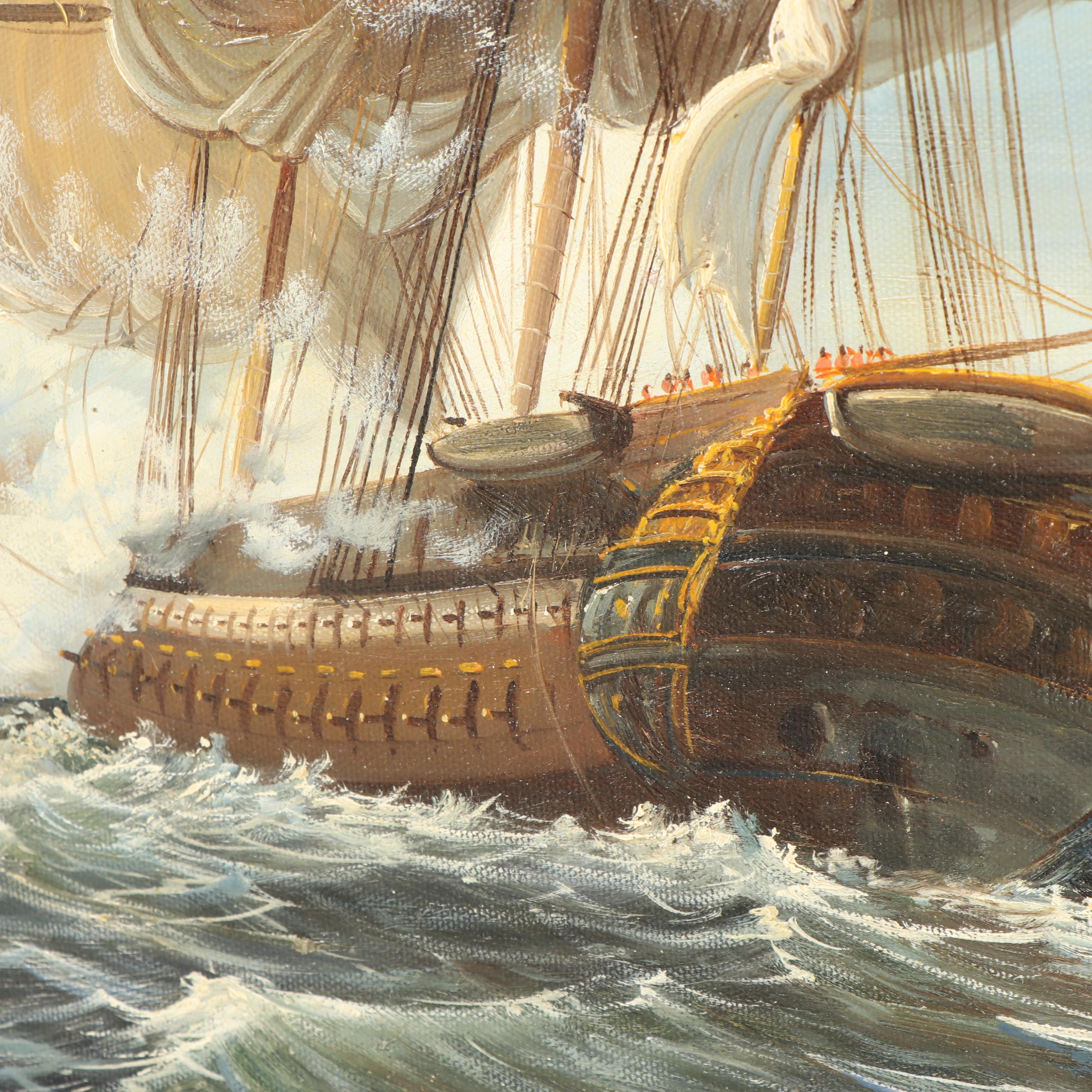 Karl Von Schmit 20th Century Nautical Oil Painting