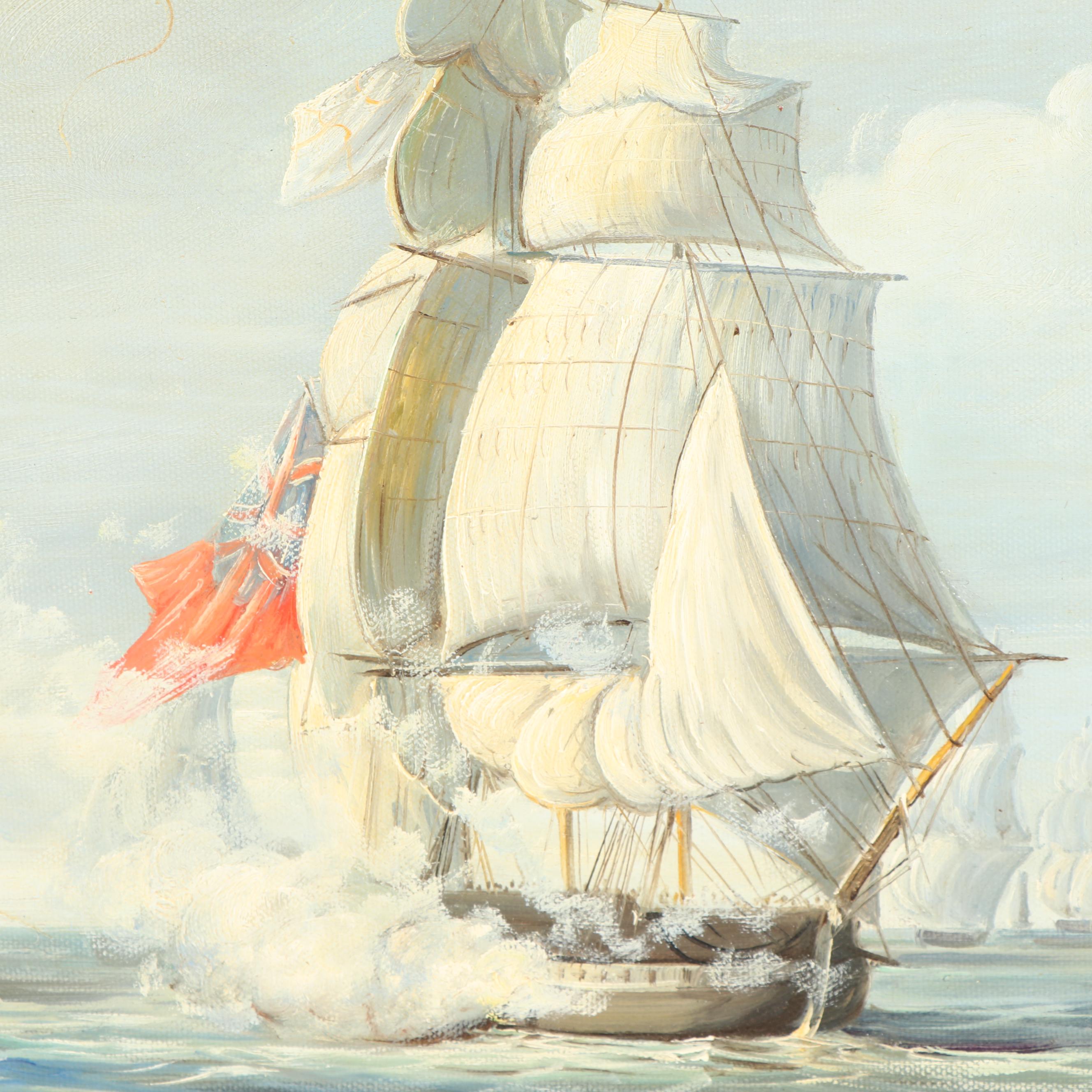 Karl Von Schmit 20th Century Nautical Oil Painting