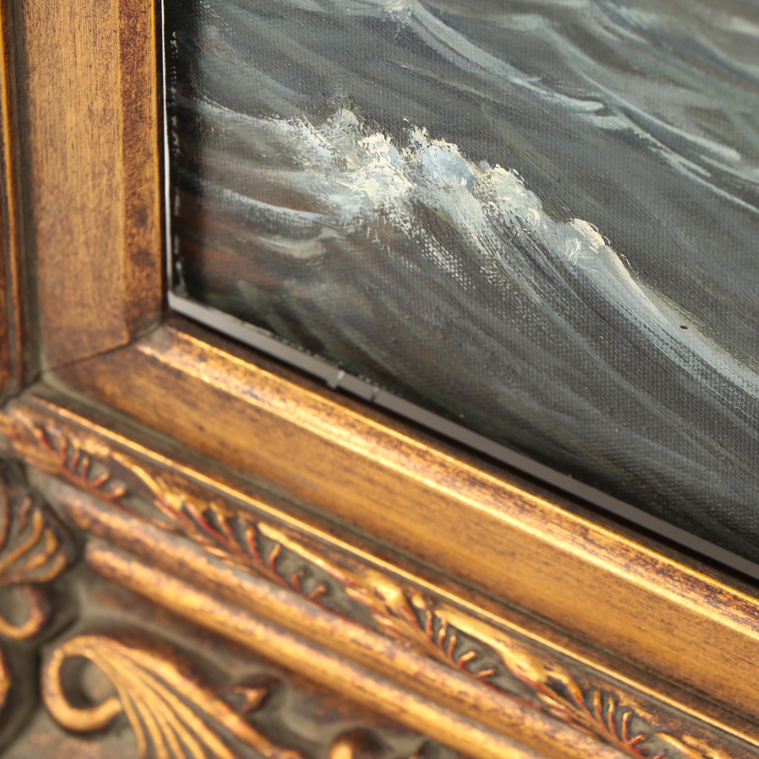 Karl Von Schmit 20th Century Nautical Oil Painting