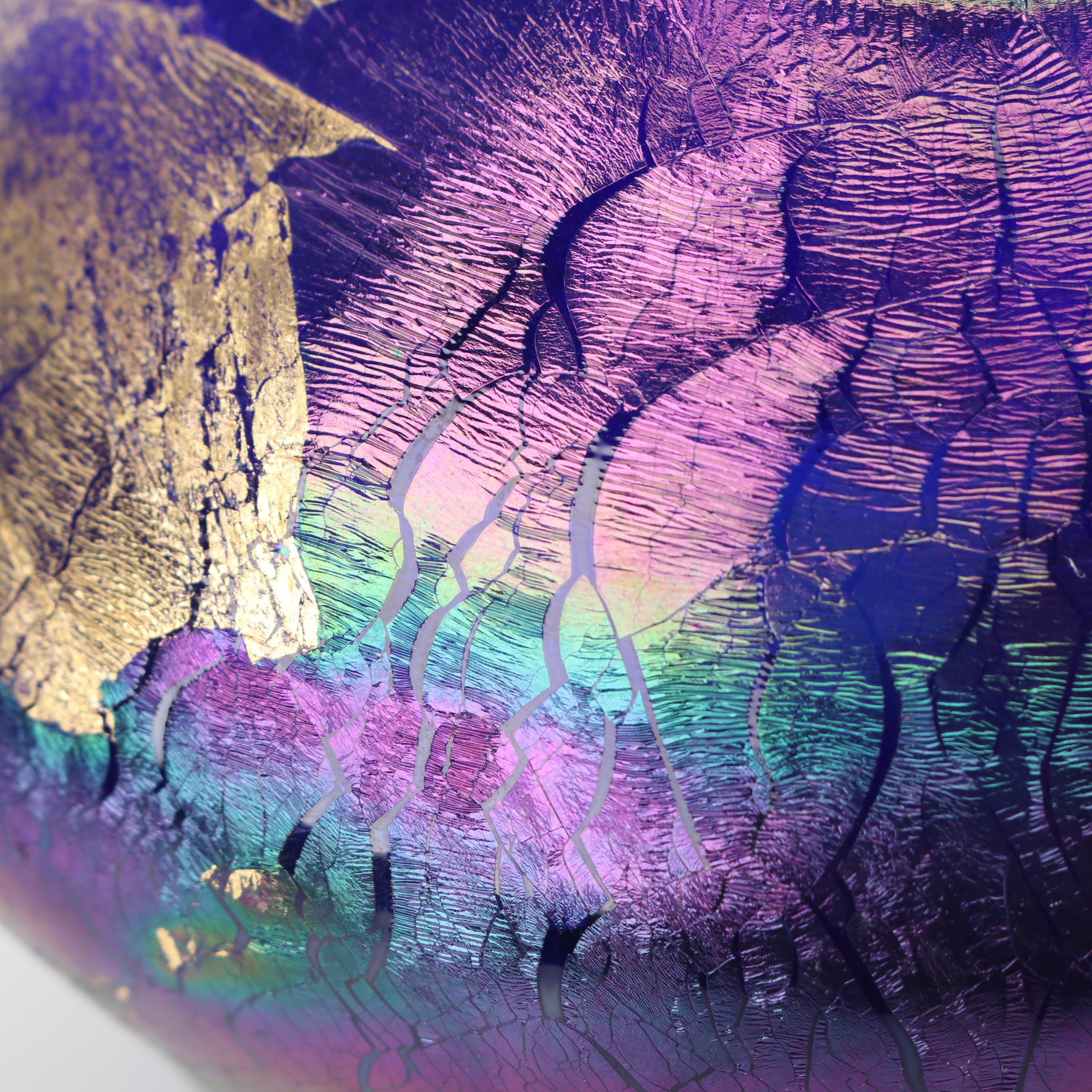 Robert Eickholt Iridescent Art Glass Vase