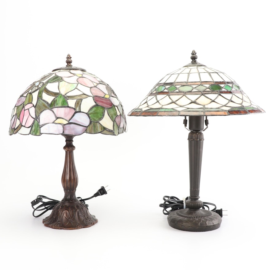 Slag Glass Table Lamps