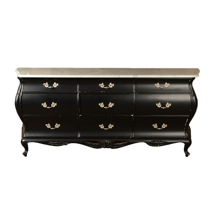 French Provincial Style Painted Wood Dresser by Grosfeld House, 21st Century