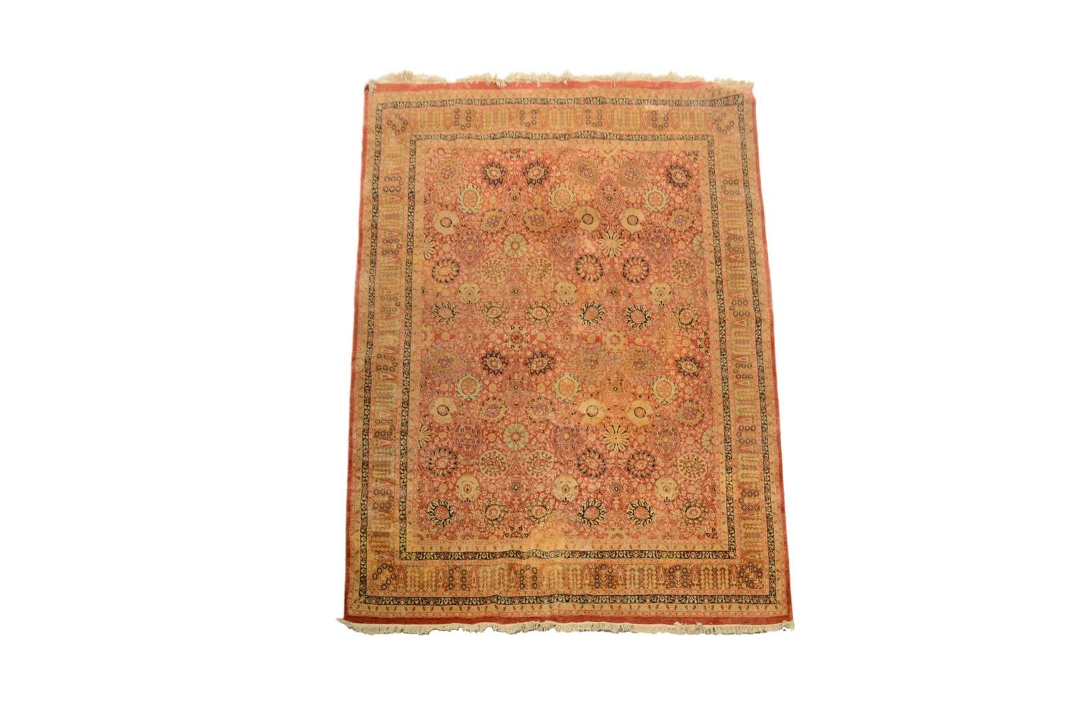 Finely Hand-Knotted Indian Tabriz Wool Rug