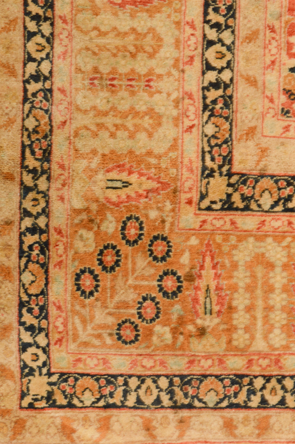 Finely Hand-Knotted Indian Tabriz Wool Rug