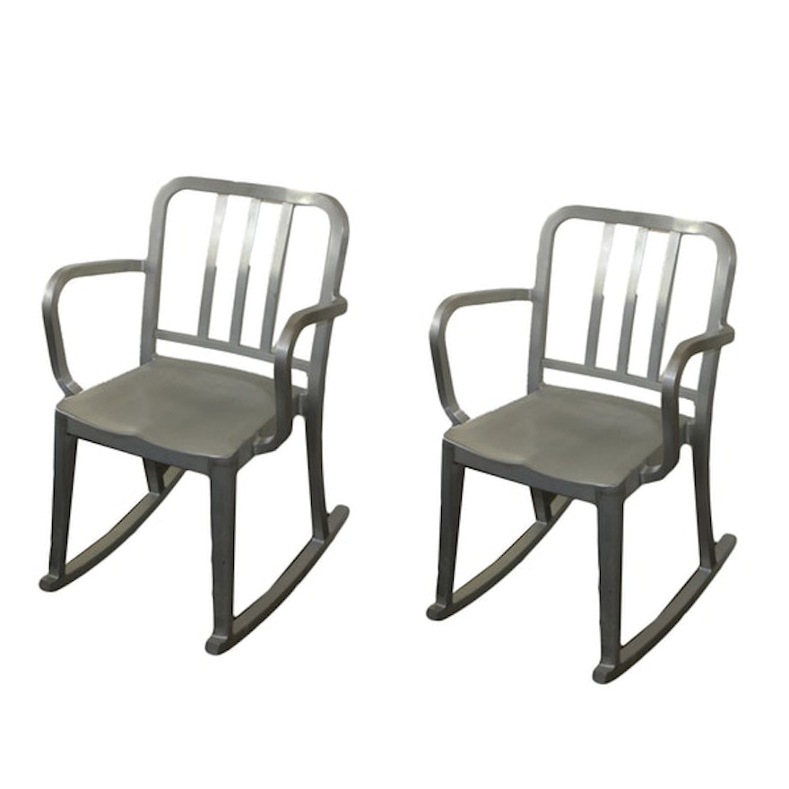 "Heritage" Aluminum Rocking Chairs by Philippe Starck