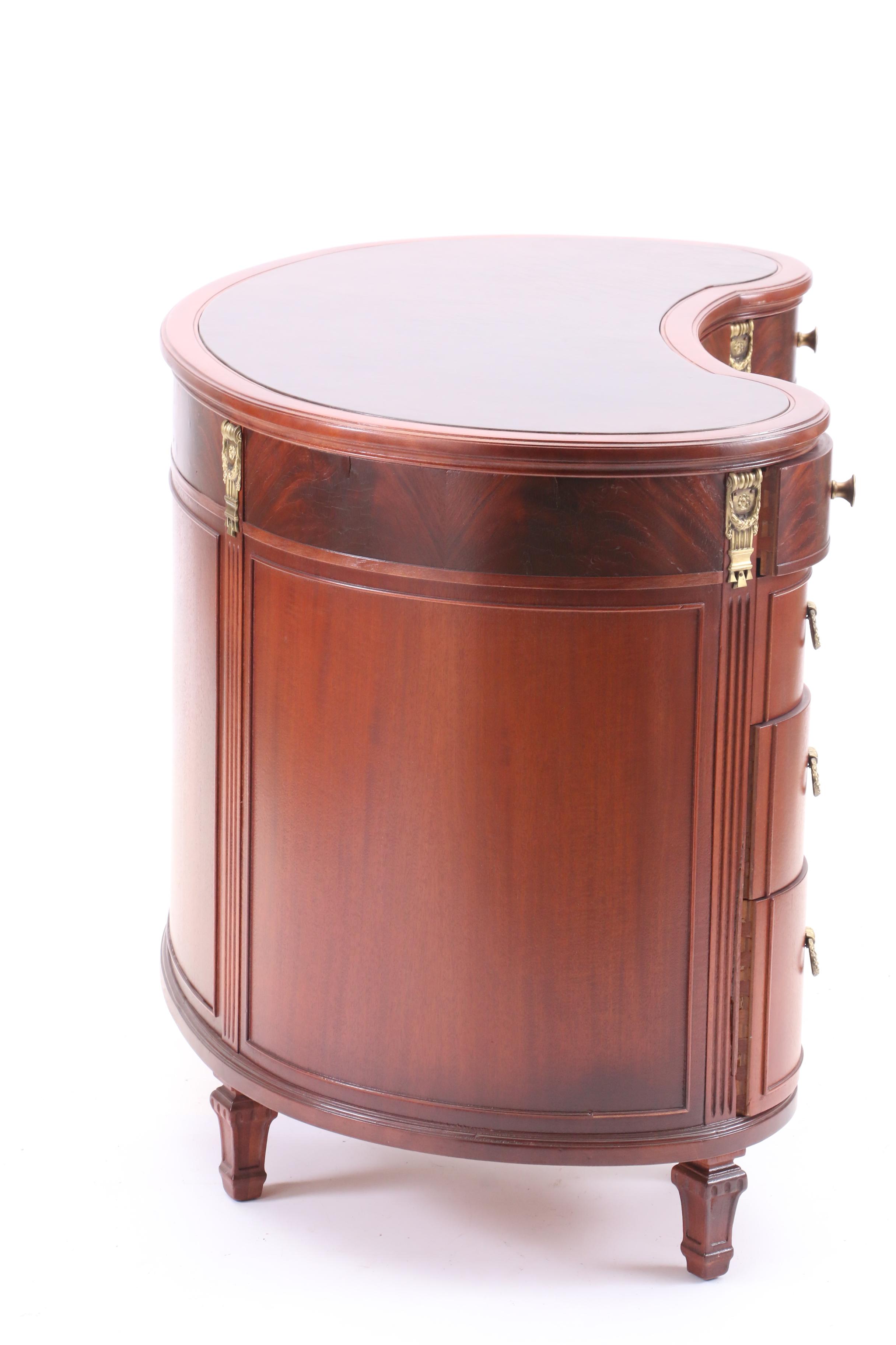 Federal Style Kidney Shape Knee Hole Desk
