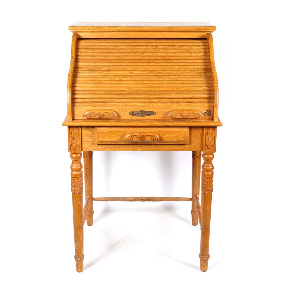 Oak Roll-Top Desk by American Lifestyles, 20th Century