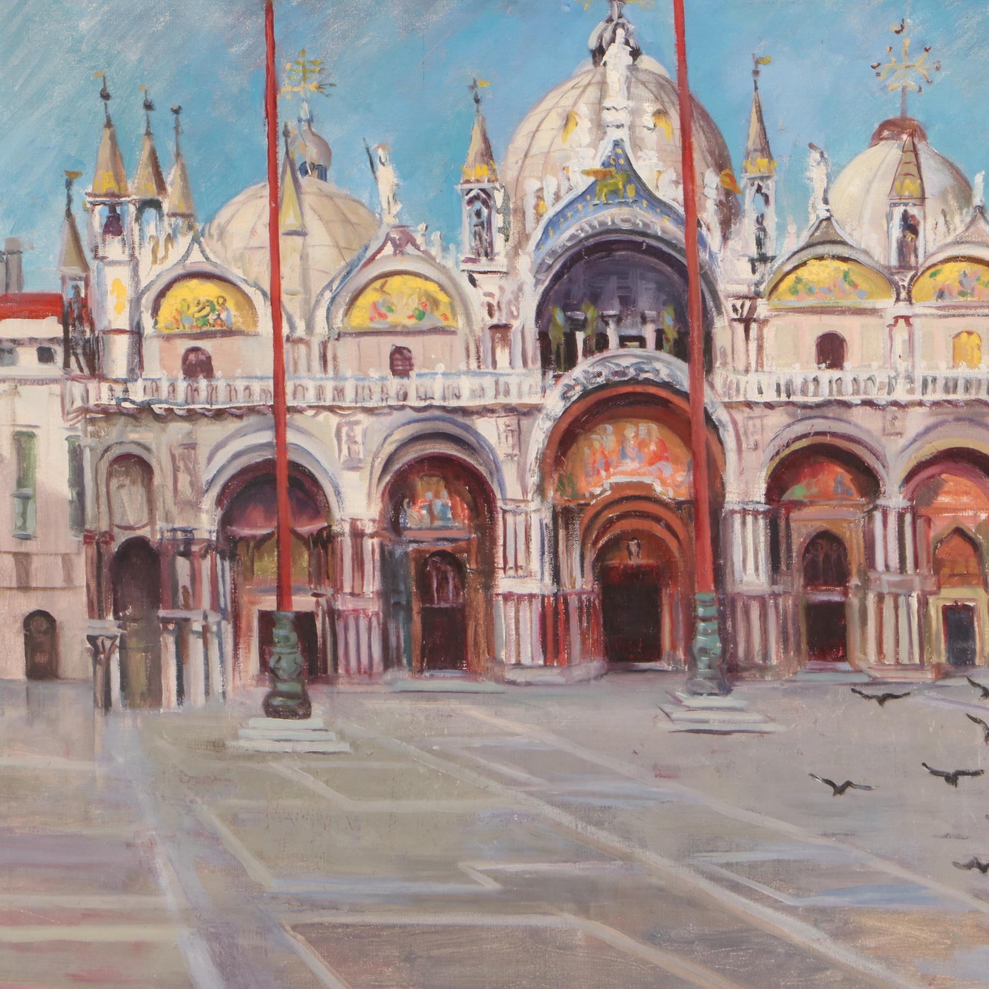 Louise Schacht Oil Painting of Basilica di San Marco, Venice
