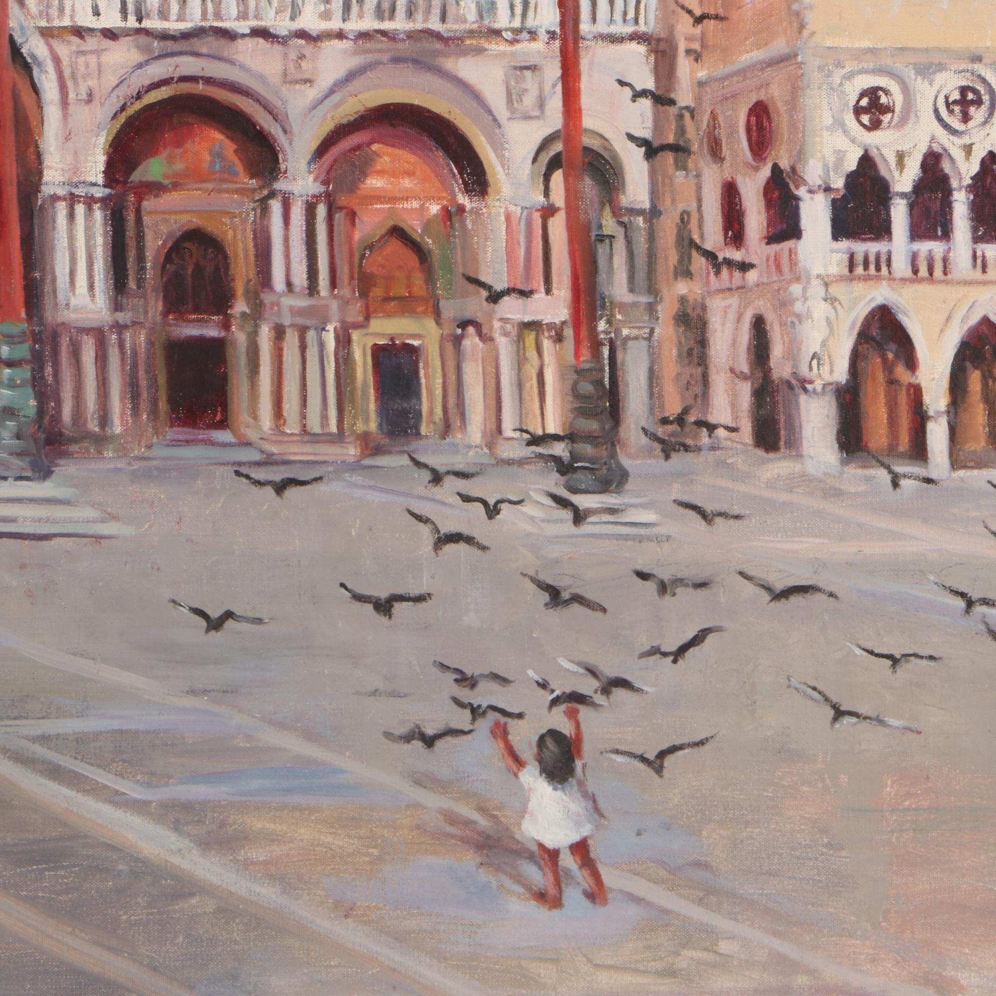 Louise Schacht Oil Painting of Basilica di San Marco, Venice