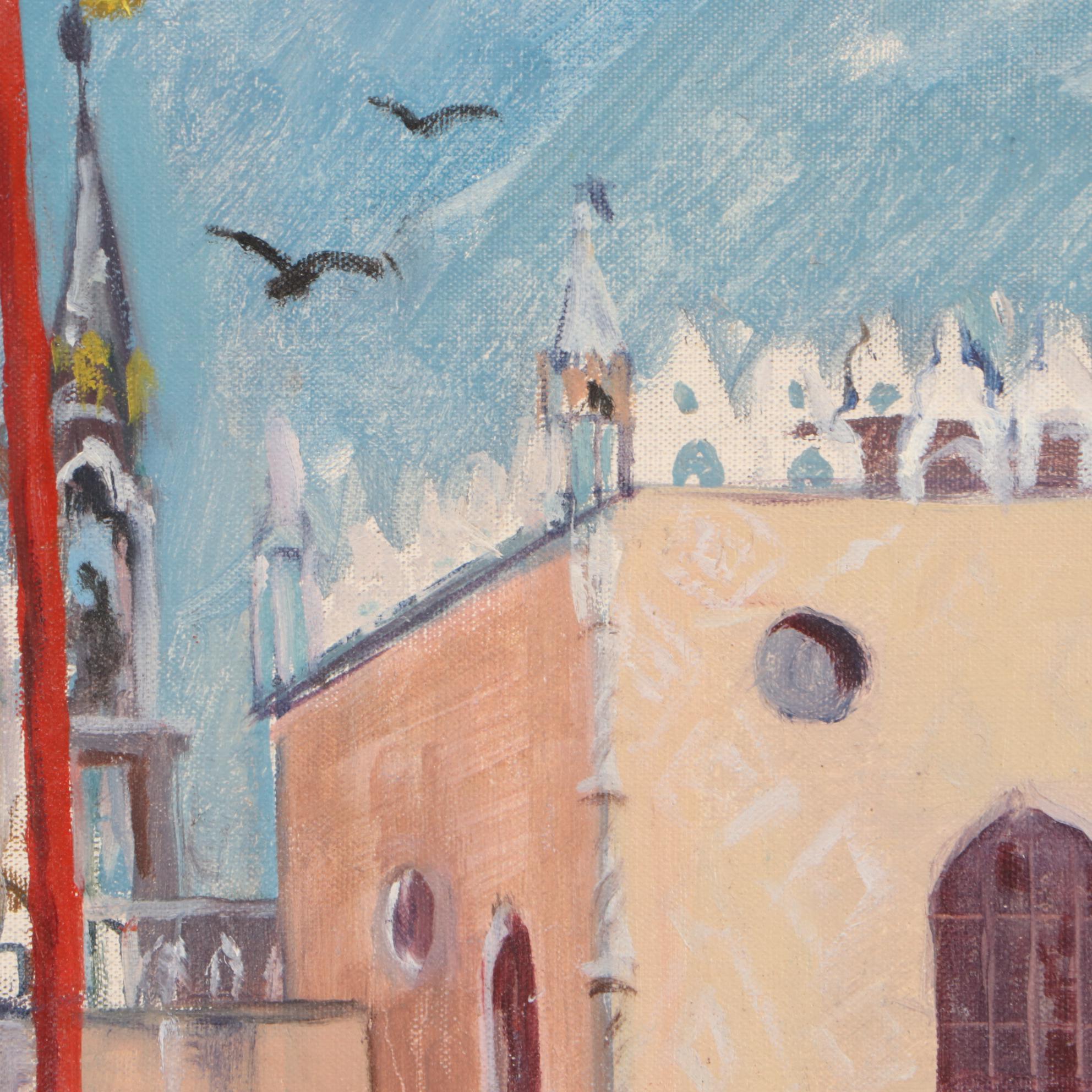 Louise Schacht Oil Painting of Basilica di San Marco, Venice