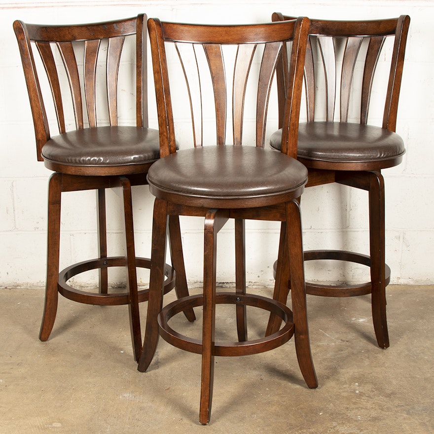 Faux Leather Upholstered Bar Stools by Hillsdale Furniture