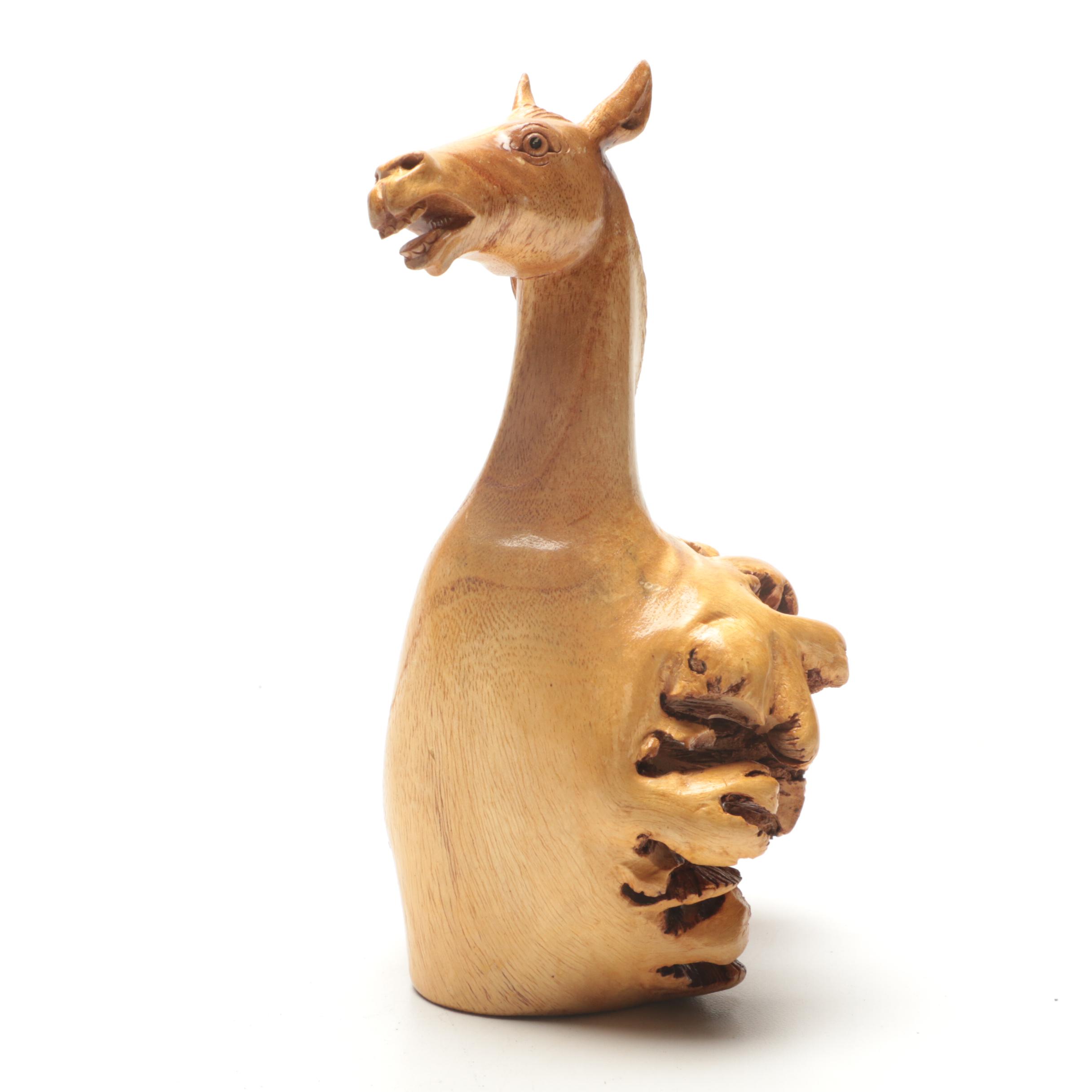 Hand Carved Burl Wood Animals
