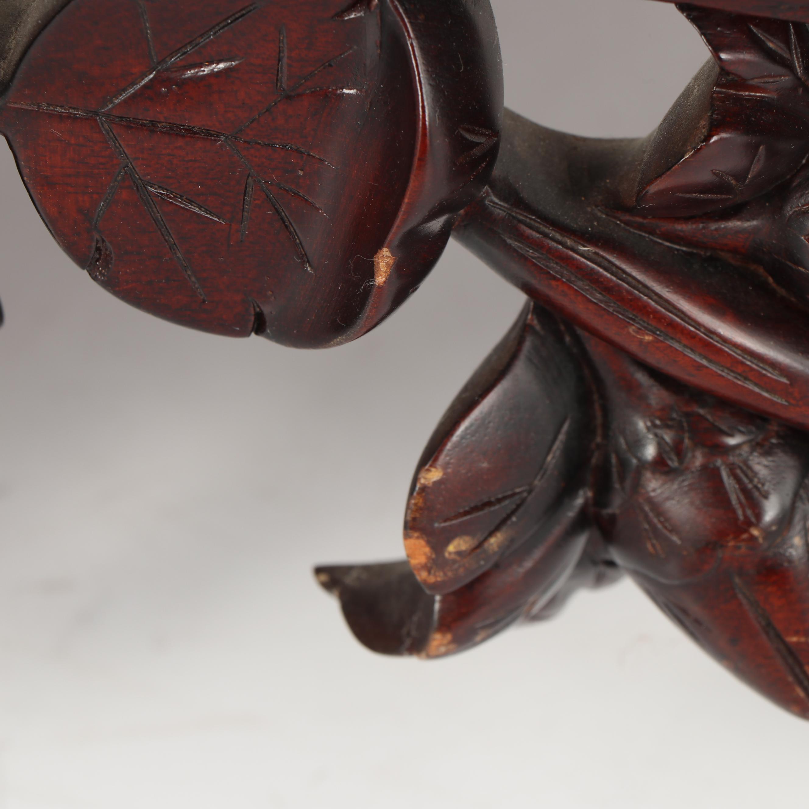 Elaborately Carved Full Length Mahogany Mirror