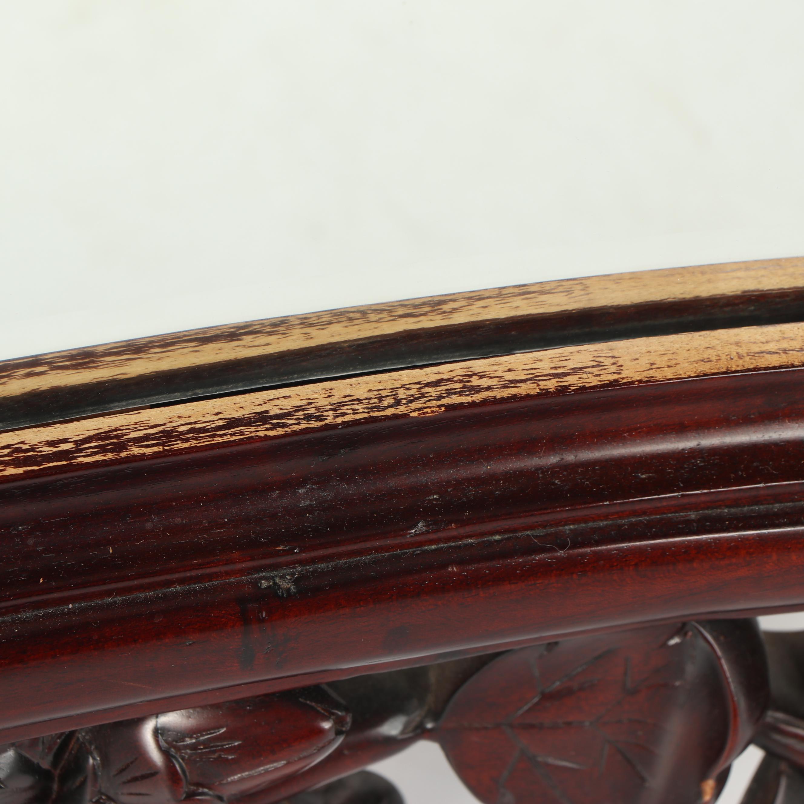 Elaborately Carved Full Length Mahogany Mirror