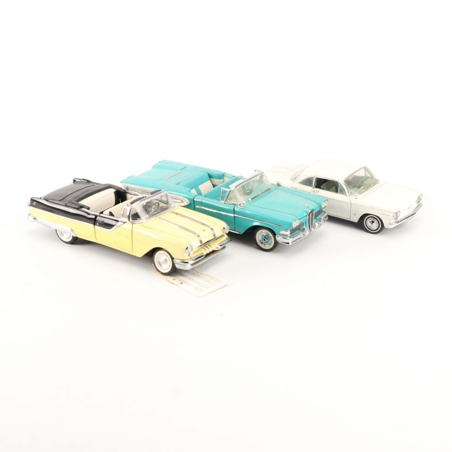 Franklin Mint Die-Cast Cars including 1955 Pontiac "Star Chief" Convertible