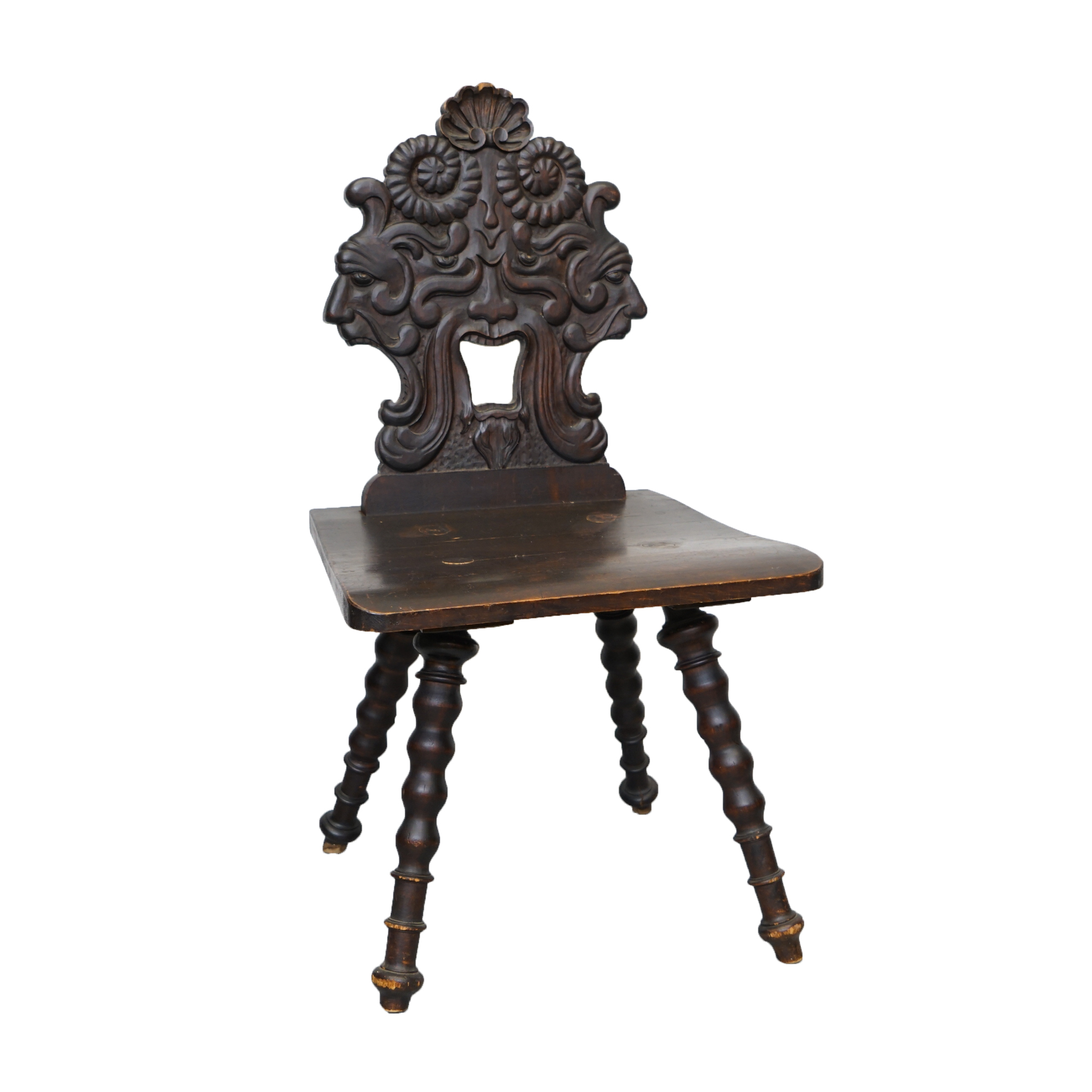 Late 19th Century Carved Green Man Chair