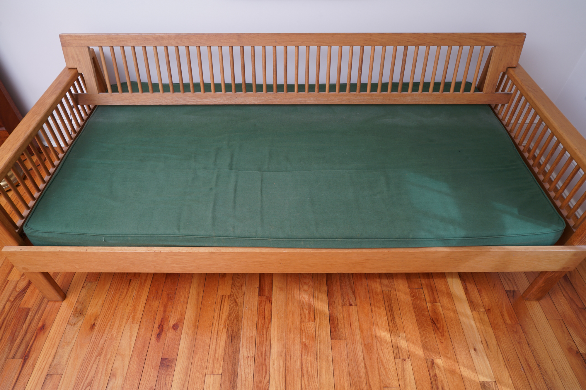 Contemporary Oak "Spindle" Sofa/Day Bed by Charles Webb