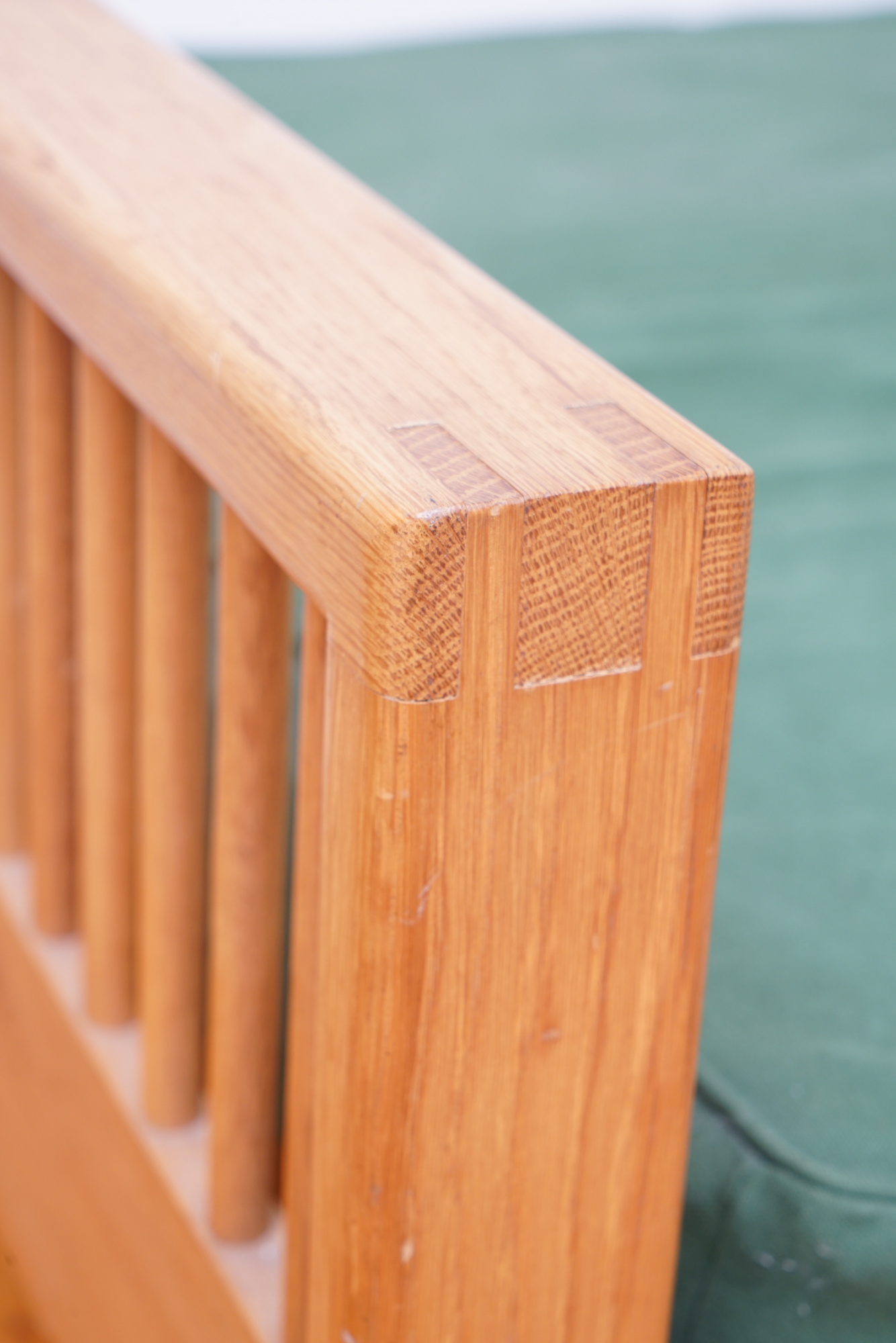 Contemporary Oak "Spindle" Sofa/Day Bed by Charles Webb