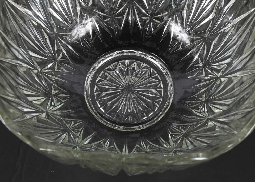 Pressed Glass Punch Bowl Set
