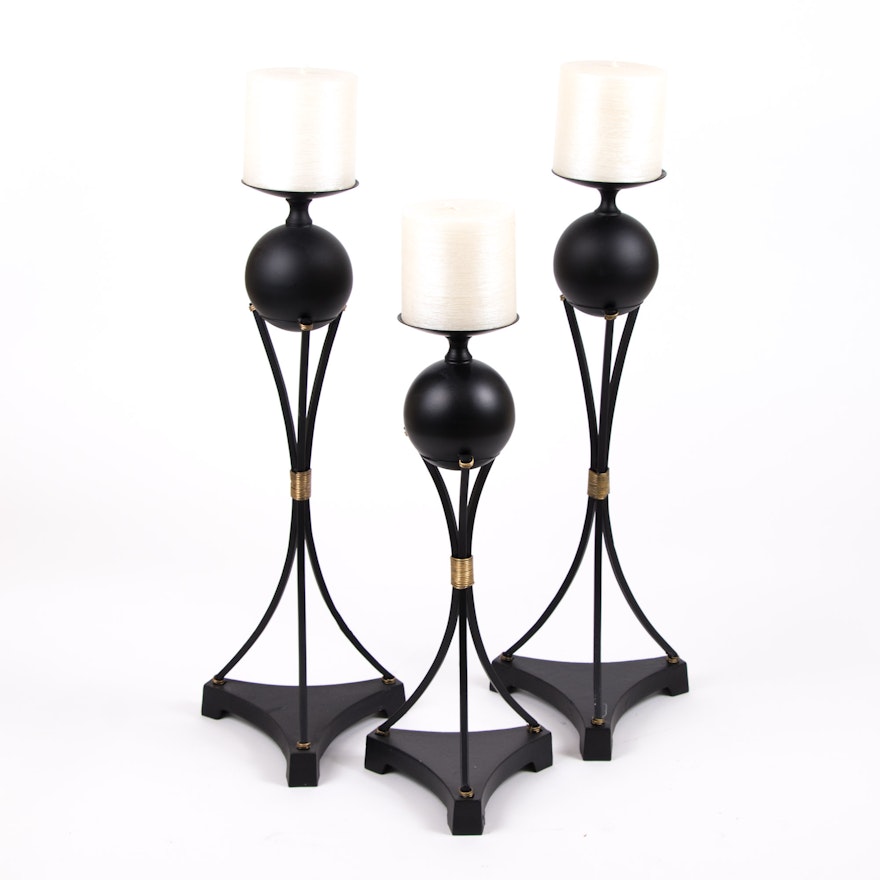 Contemporary Pillar Candle Holders