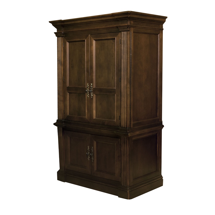 George III Style Media Center Cabinet, Late 20th Century