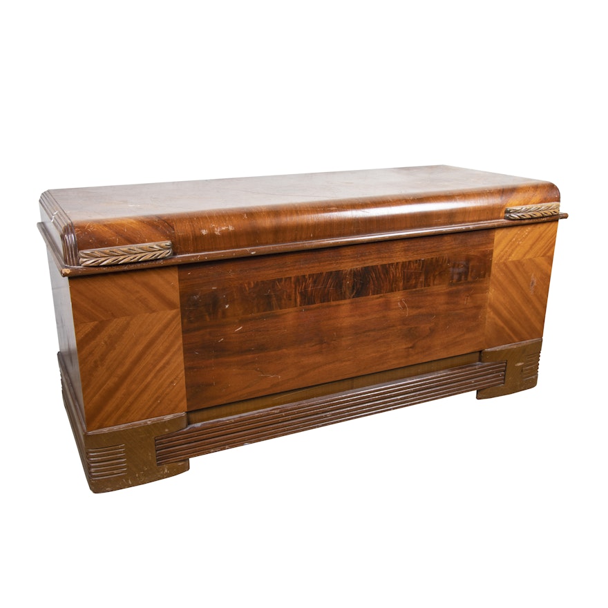 Montgomery Ward & Co. Art Deco Style Blanket Chest, Mid-20th Century