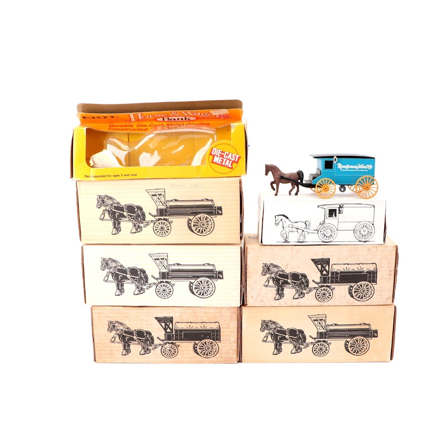 Ertl Die-Cast Horse and Wagon Style Coin Banks