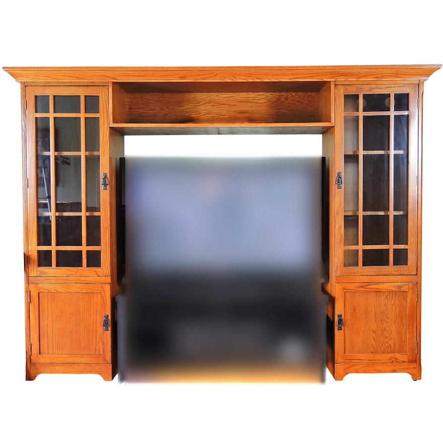 Mission Style Three-Piece Entertainment Center