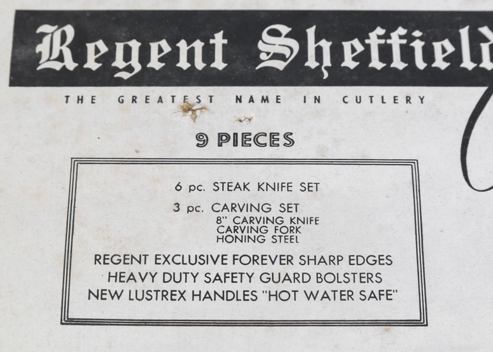 Vintage Regent Sheffield "Nu-Stag" and "Stratawood" Knife Sets