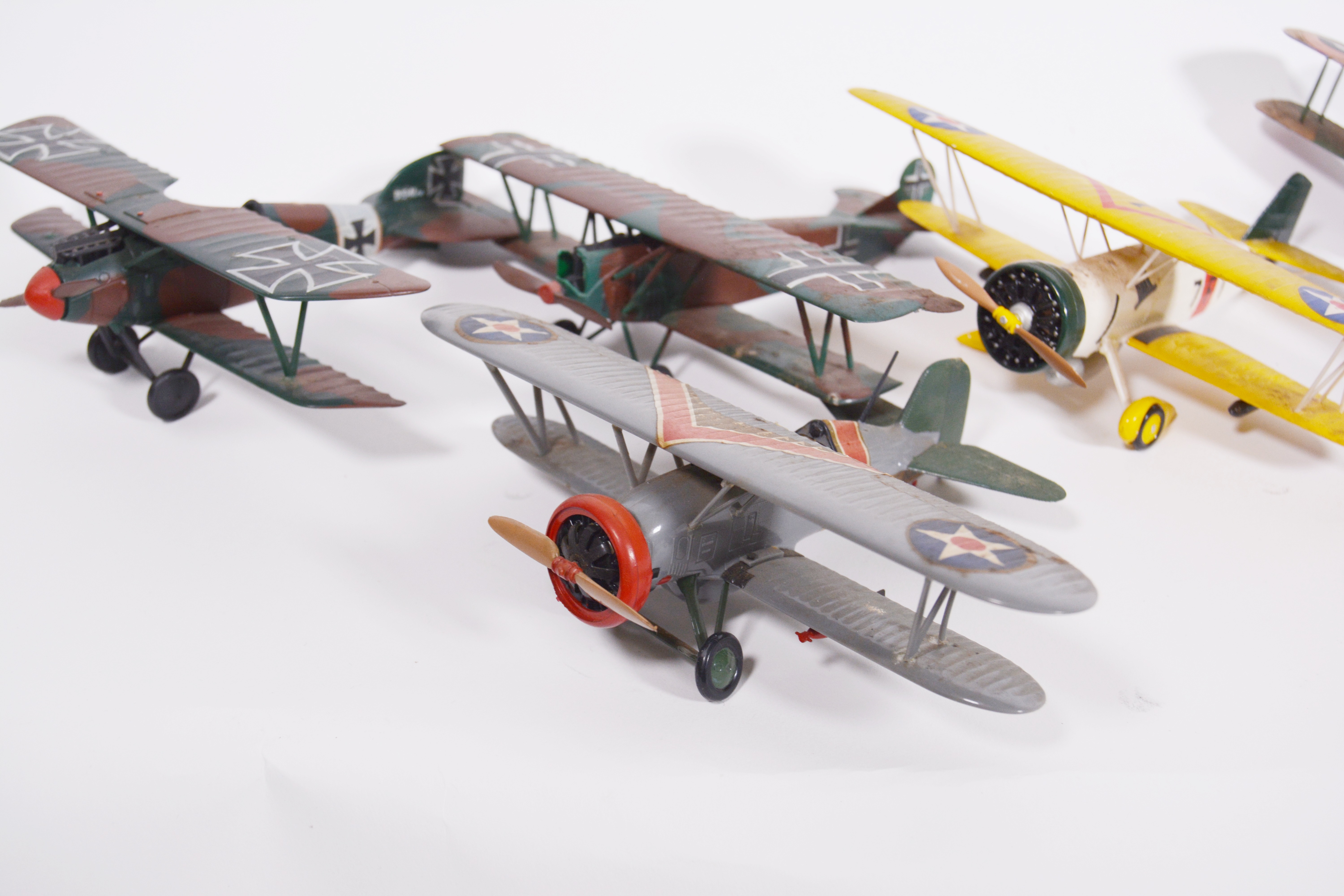 Vintage Metal Toy Airplanes Including "The Spirit of St. Louis"