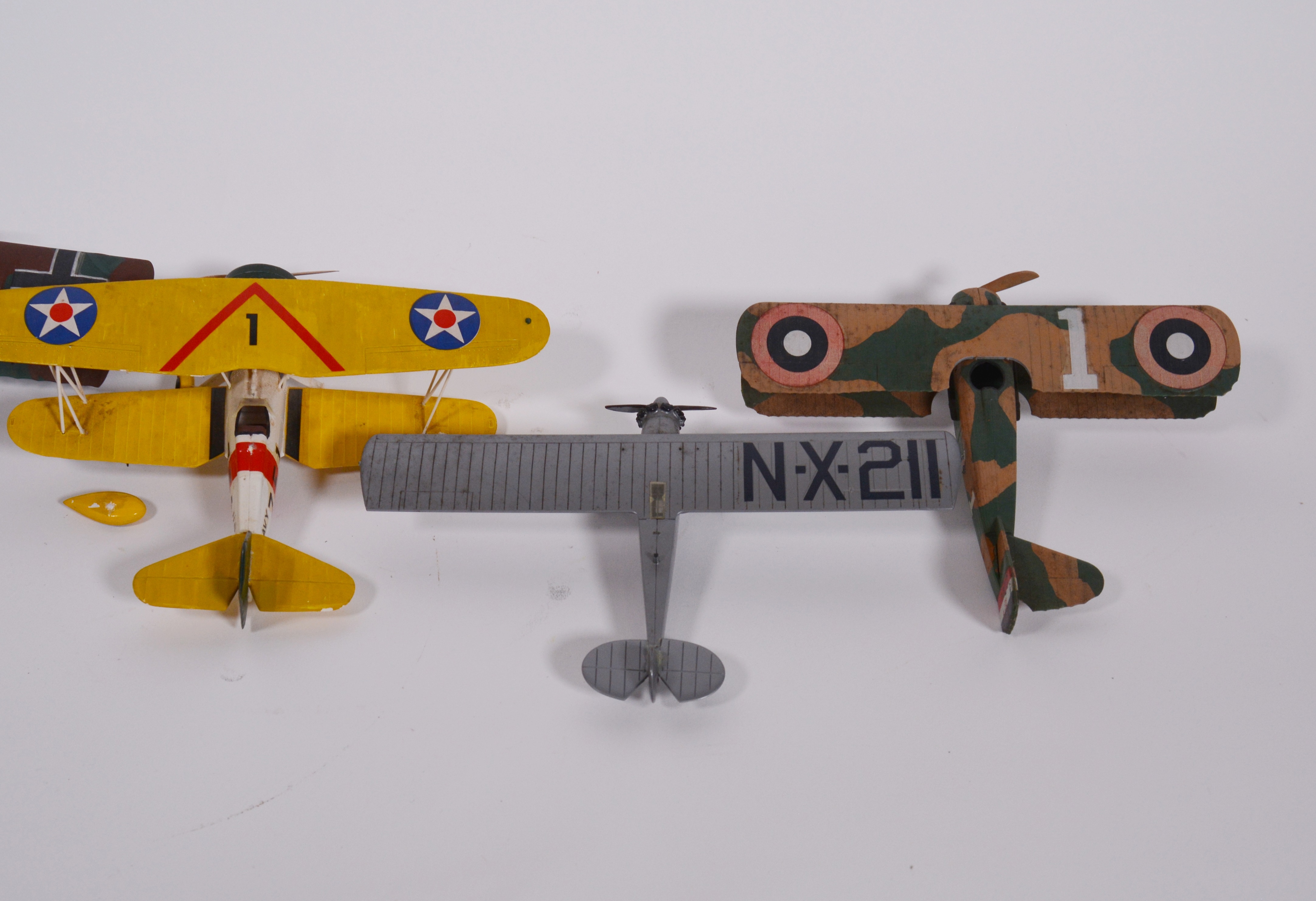 Vintage Metal Toy Airplanes Including "The Spirit of St. Louis"