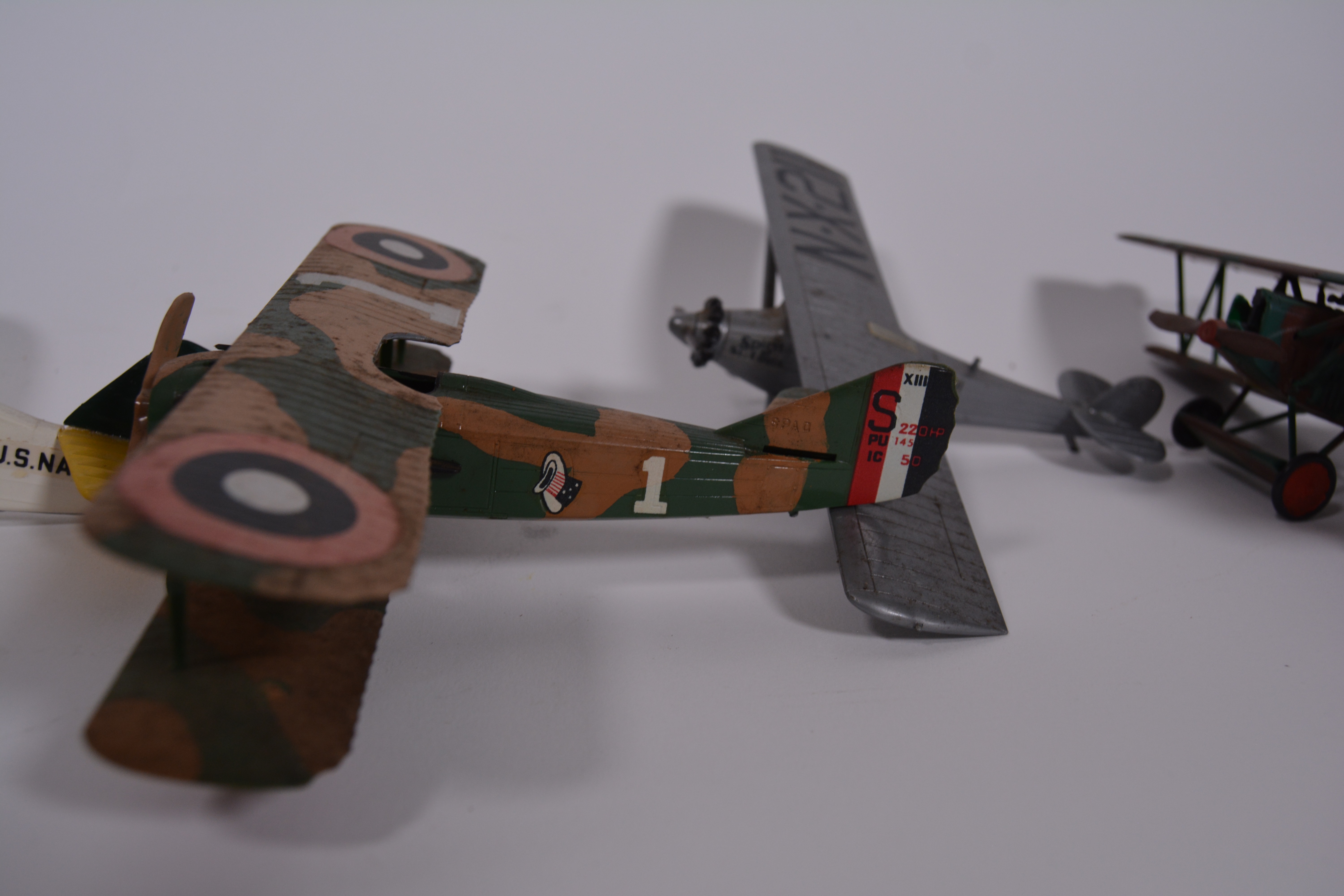 Vintage Metal Toy Airplanes Including "The Spirit of St. Louis"