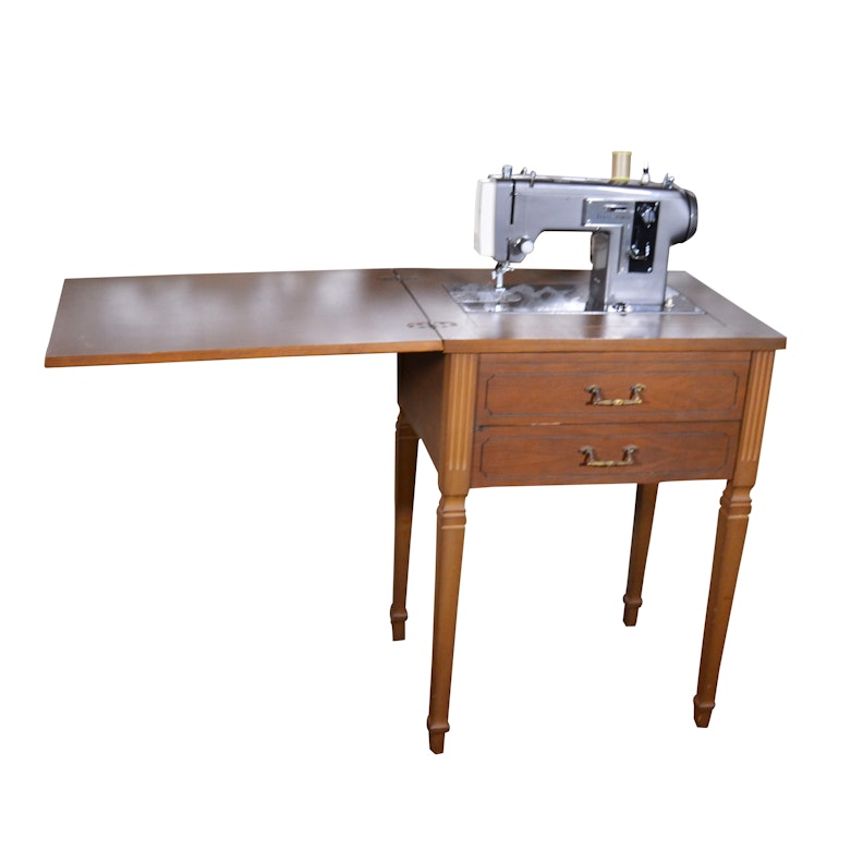 Vintage Sears Kenmore Sewing Machine Table - needs a new cord for