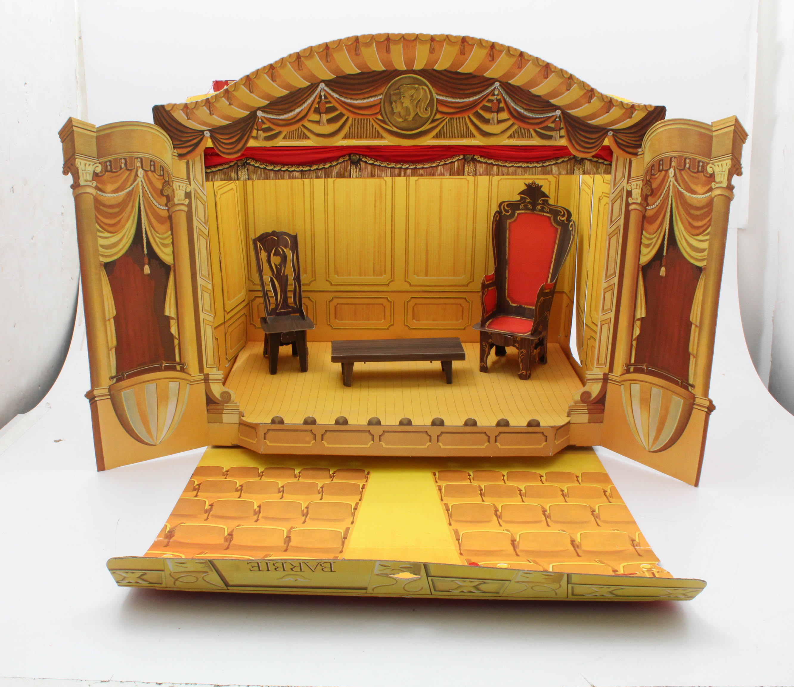 Vintage 1960s Barbie "Little Theatre" Play Set and Accessories
