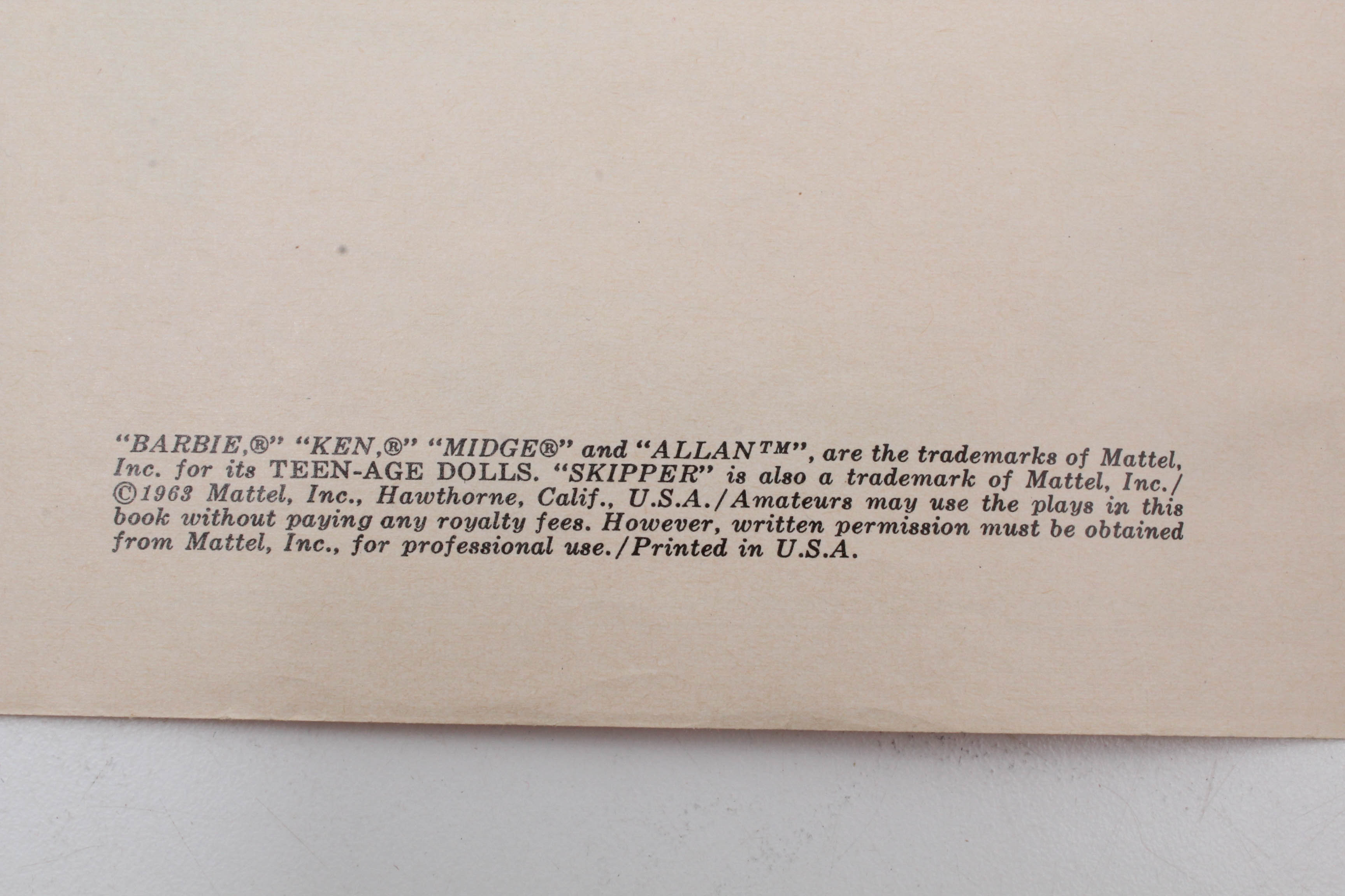 Vintage 1960s Barbie "Little Theatre" Play Set and Accessories