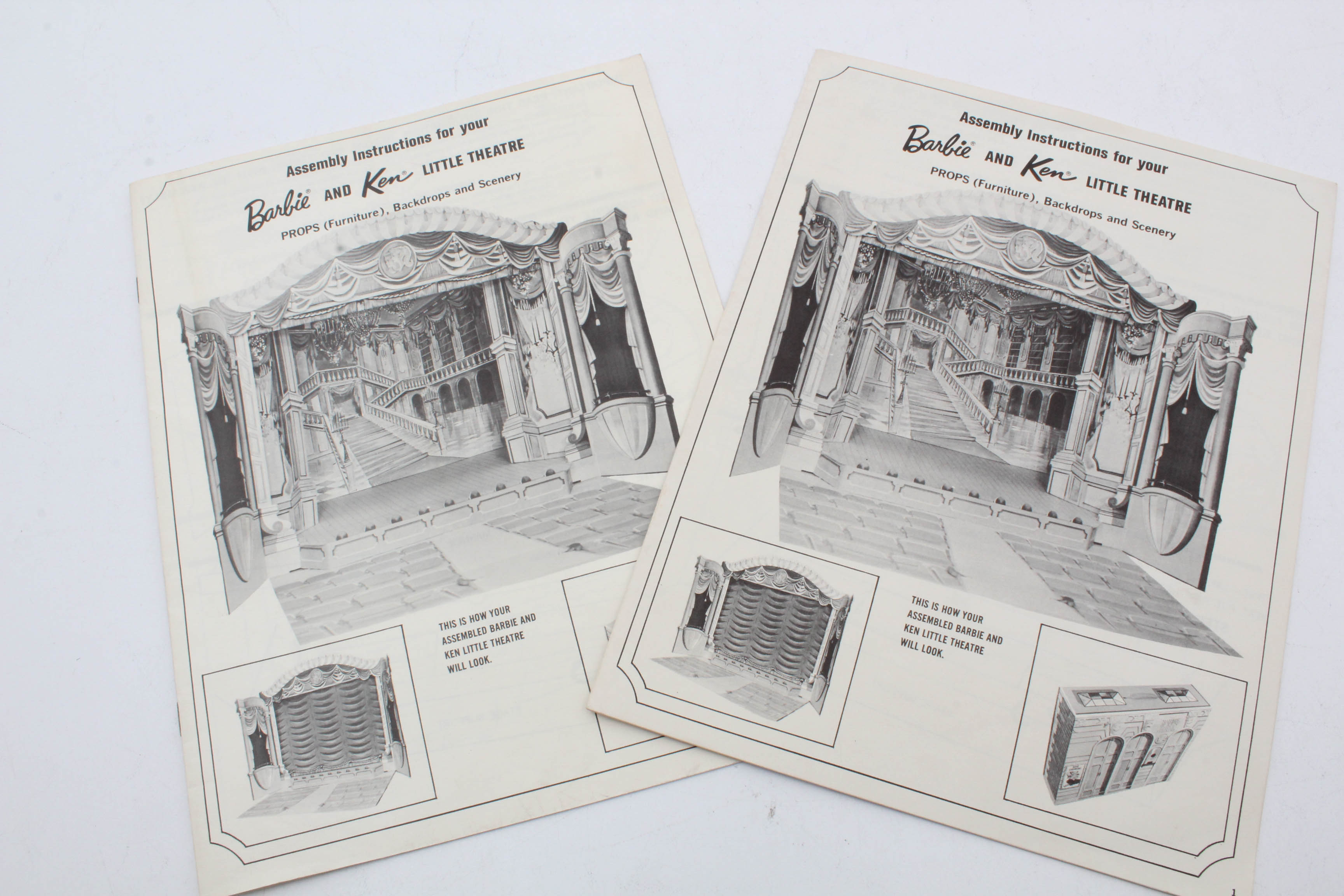 Vintage 1960s Barbie "Little Theatre" Play Set and Accessories