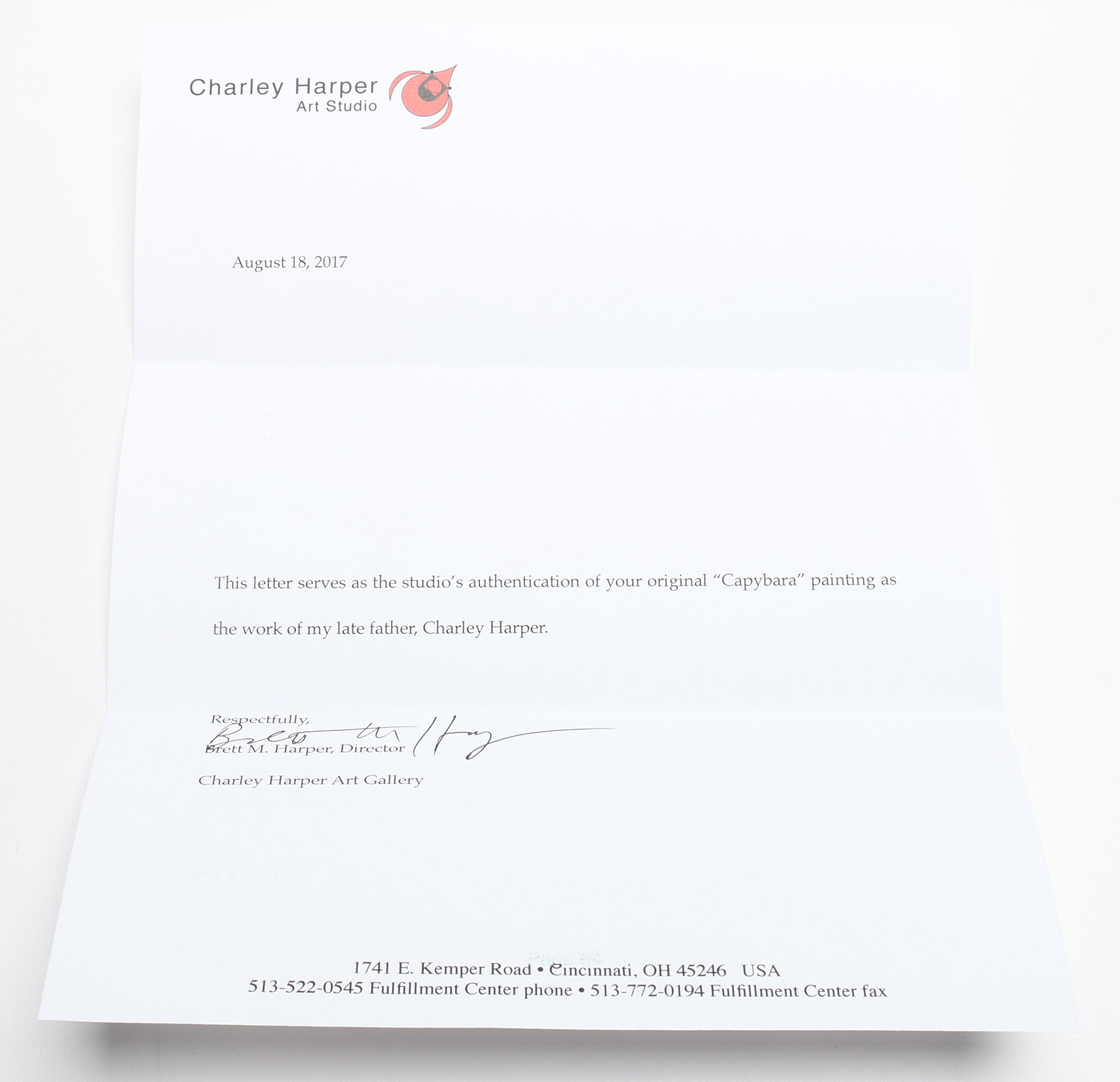 Original Charley Harper 1968 Gouache Painting "Capybara"