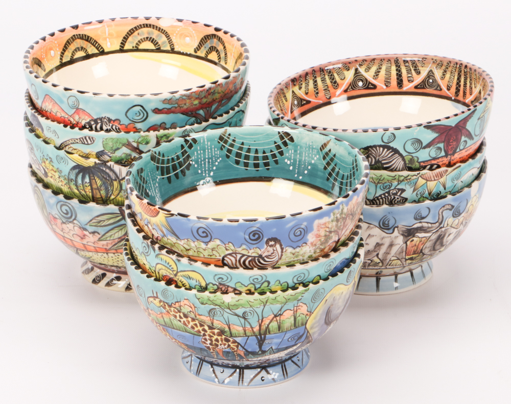 Penzo Zimbabwe Hand-Painted Pottery