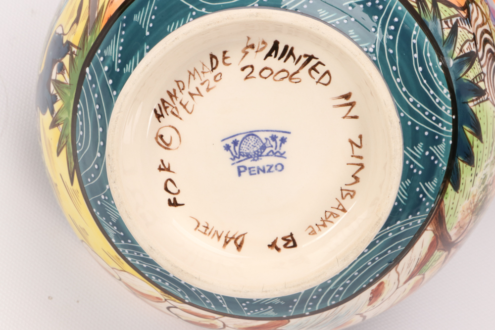 Penzo Zimbabwe Hand-Painted Pottery