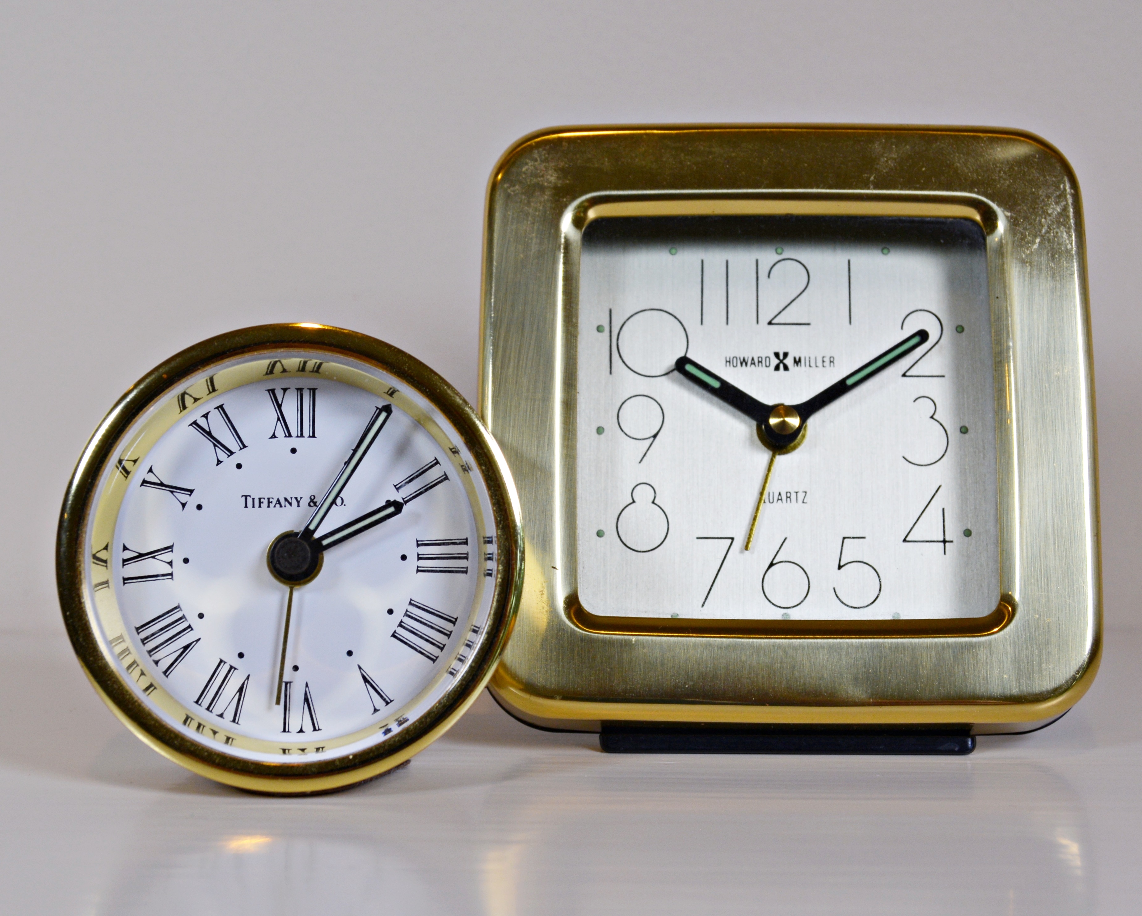 Tiffany & Co. Clock and Howard Miller Quartz Desk Clocks