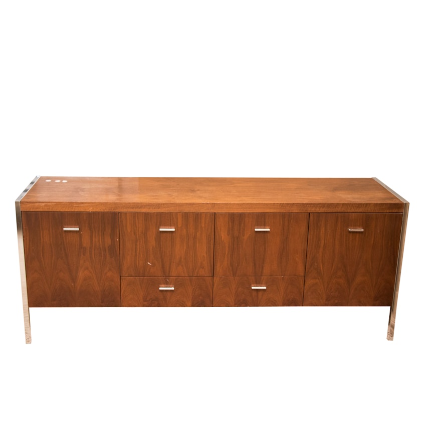 Teak Cabinet Office Console, Late 20th Century