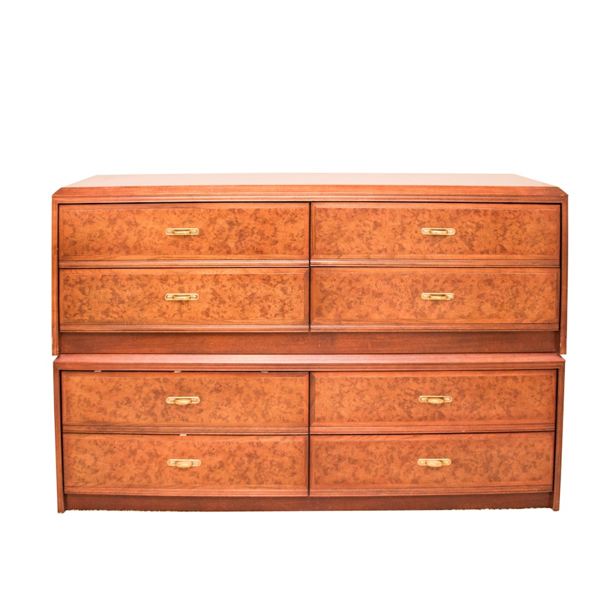 Contemporary Burl Facade Chest of Drawers