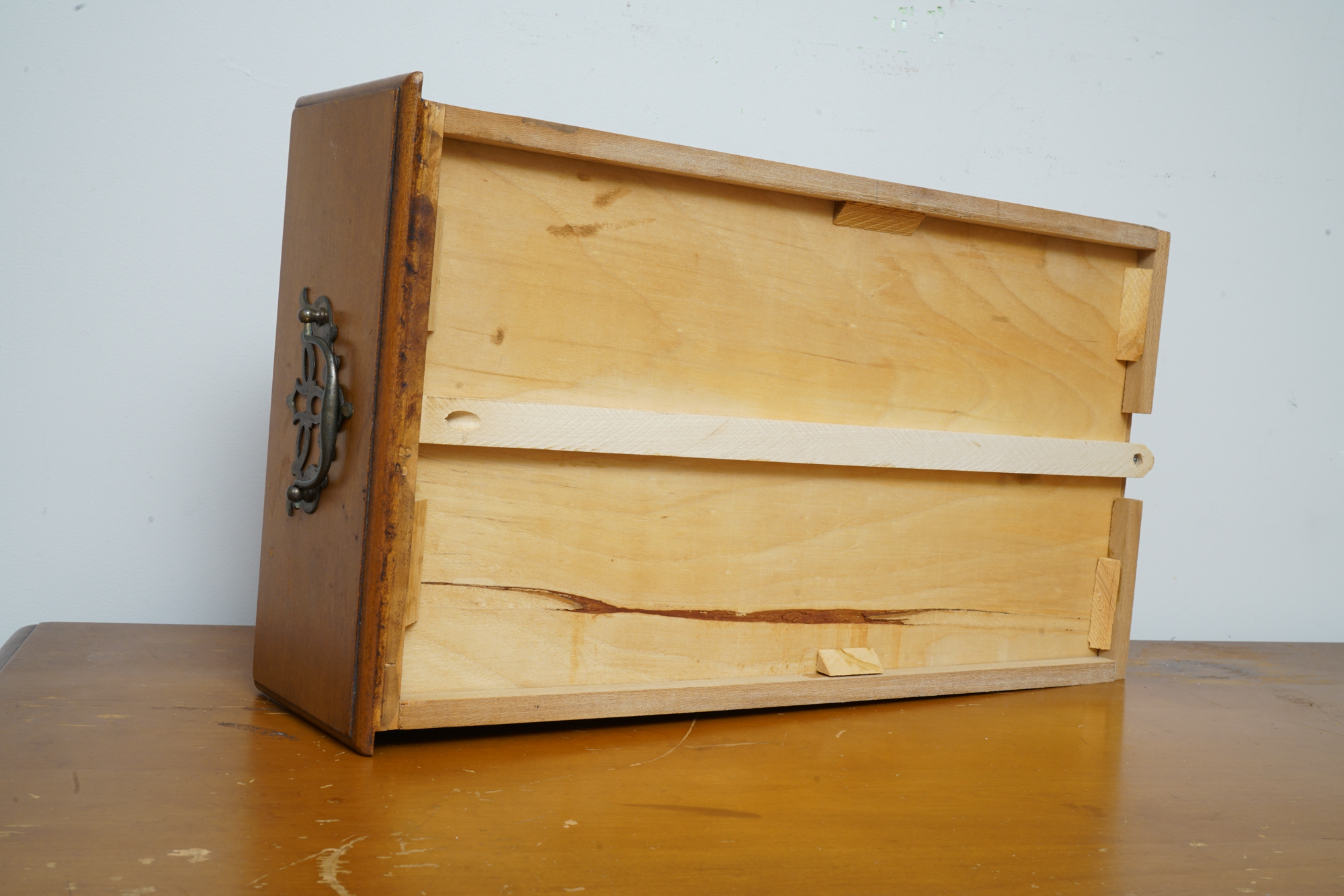 Federal Style Maple Kneehole Desk by Conant Ball Company, Mid-20th Century