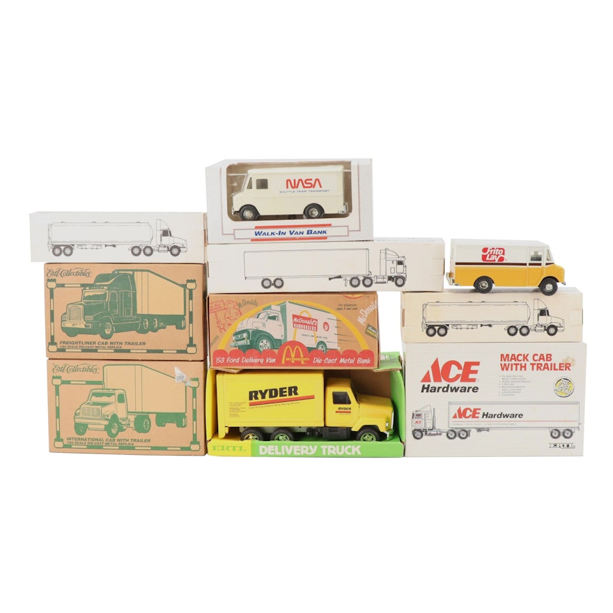 Ertl Die-Cast Metal Delivery Truck Coin Banks