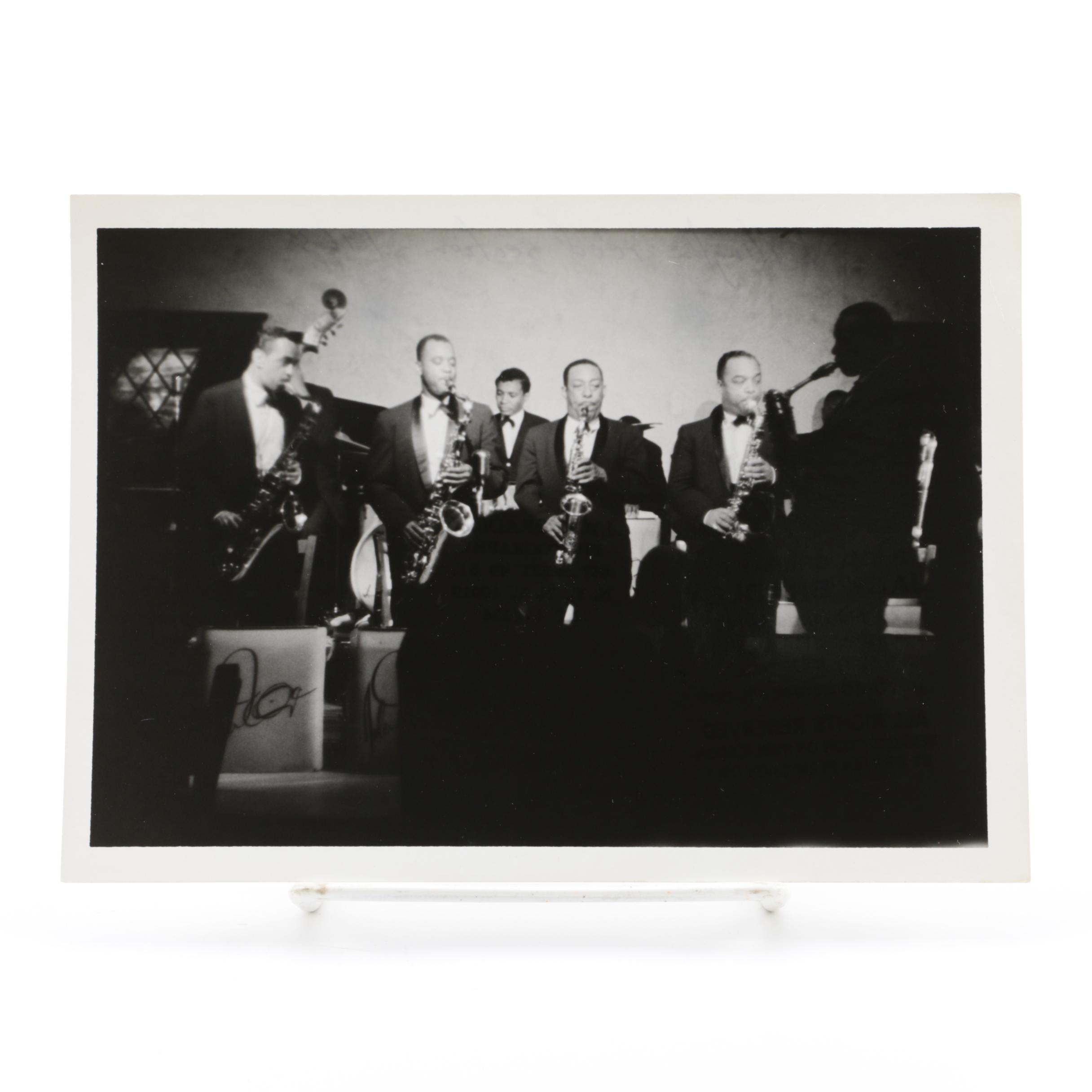 1963 Photograph of Duke Ellington Performing, Taken and Signed by Jack Bradley