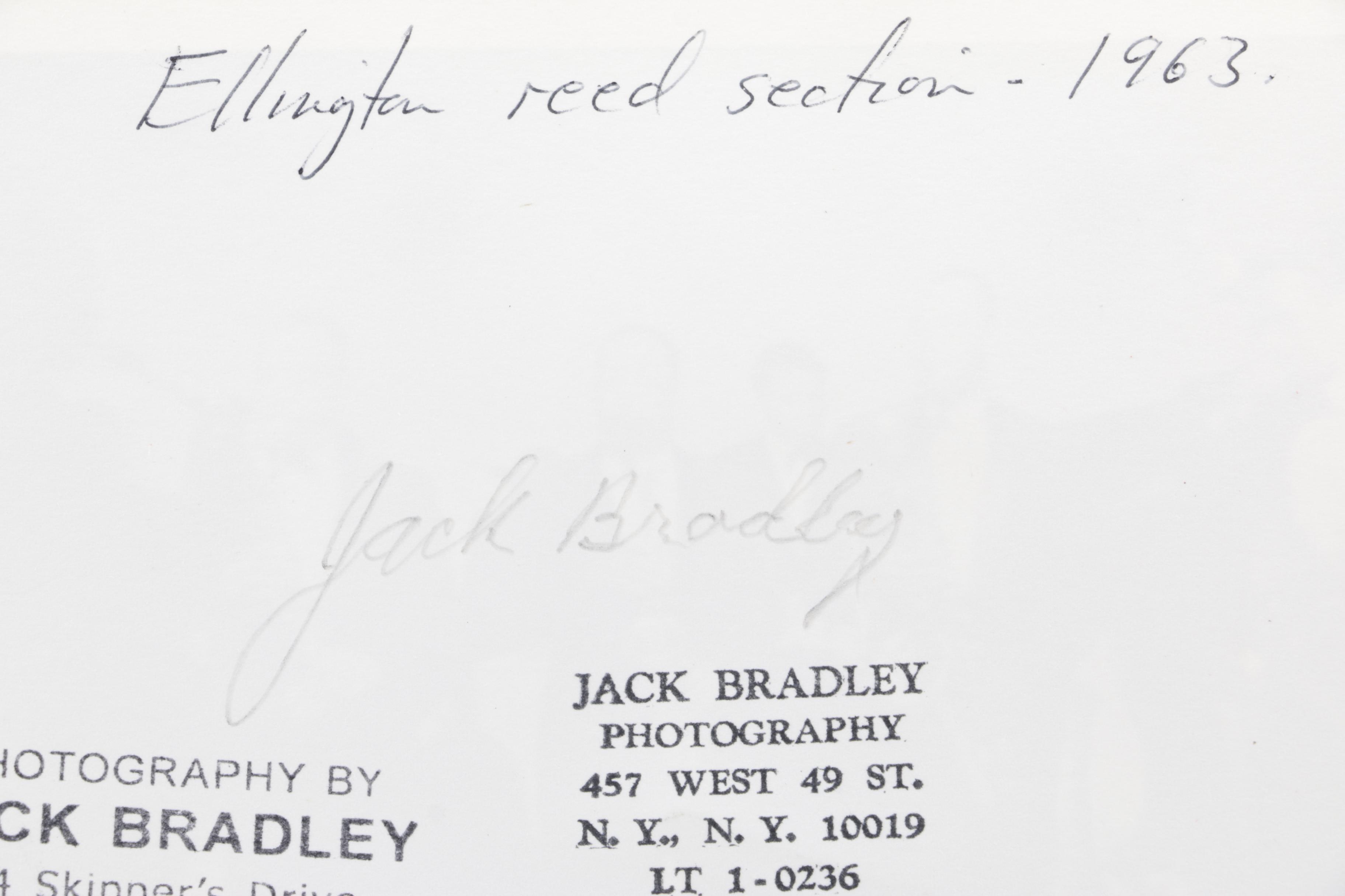 1963 Photograph of Duke Ellington Performing, Taken and Signed by Jack Bradley