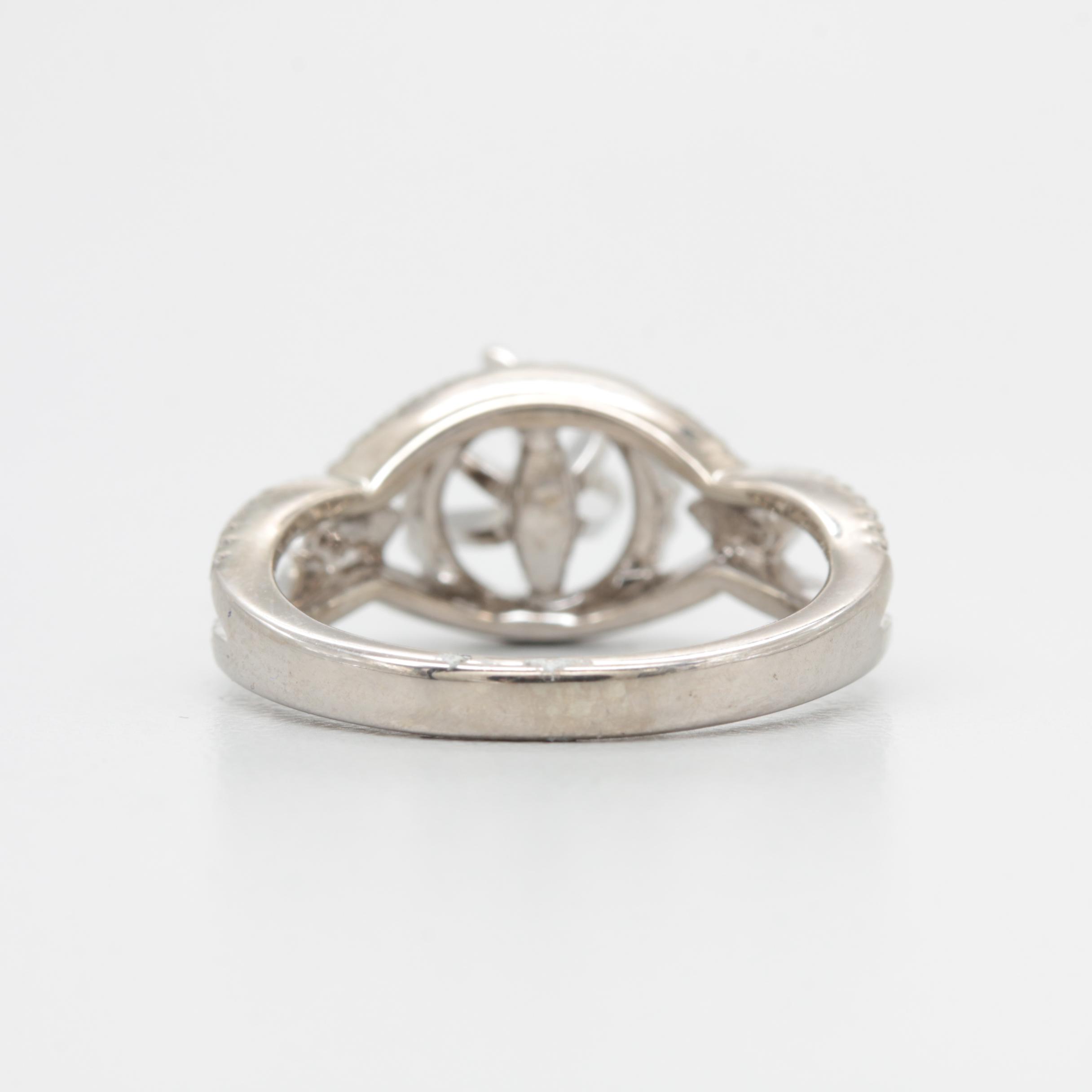 Shane Co. 14K White Gold Diamond Semi-Mount