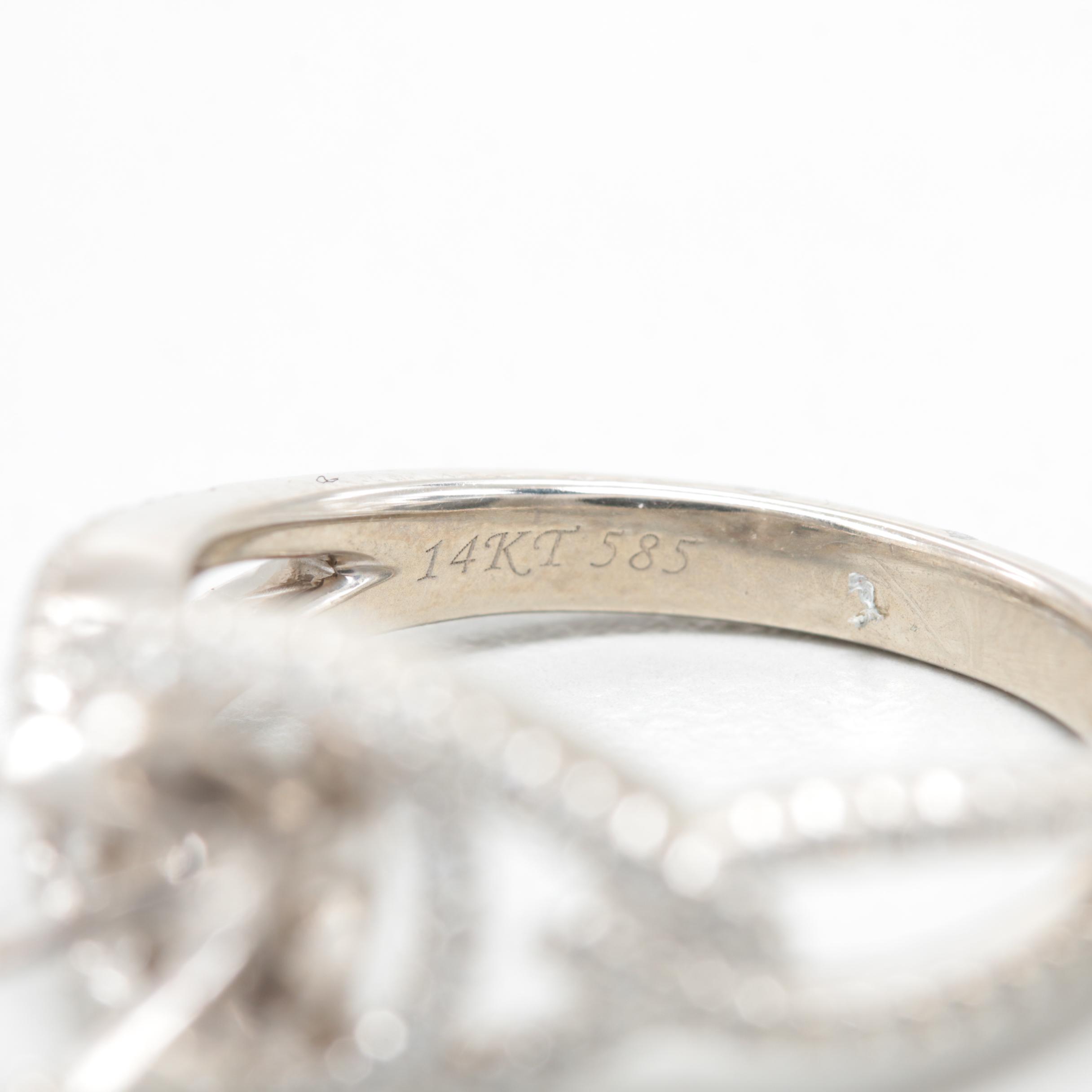 Shane Co. 14K White Gold Diamond Semi-Mount