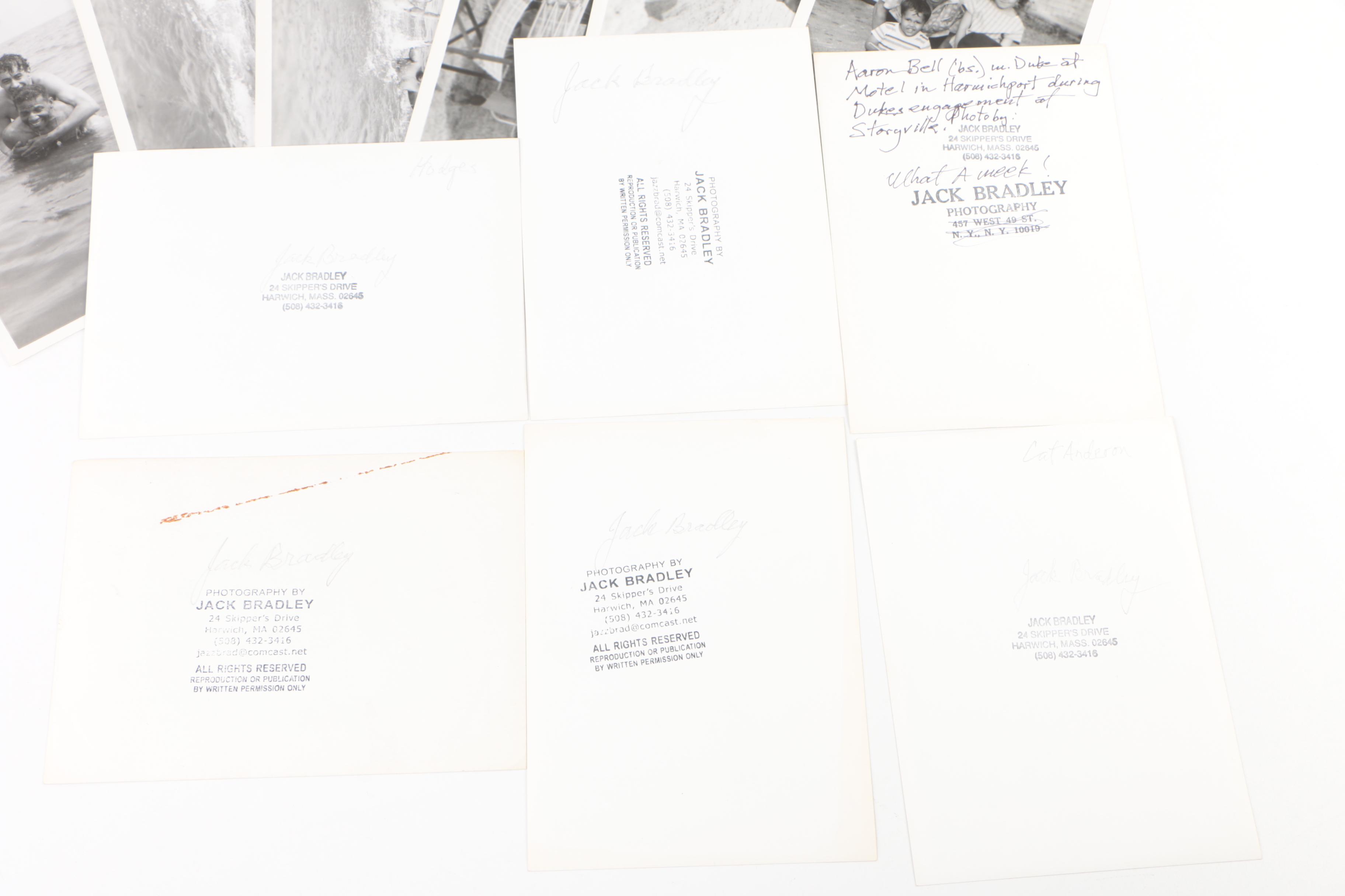 Candid Photographs of Jazz Musicians from the 1960s, Signed by Jack Bradley