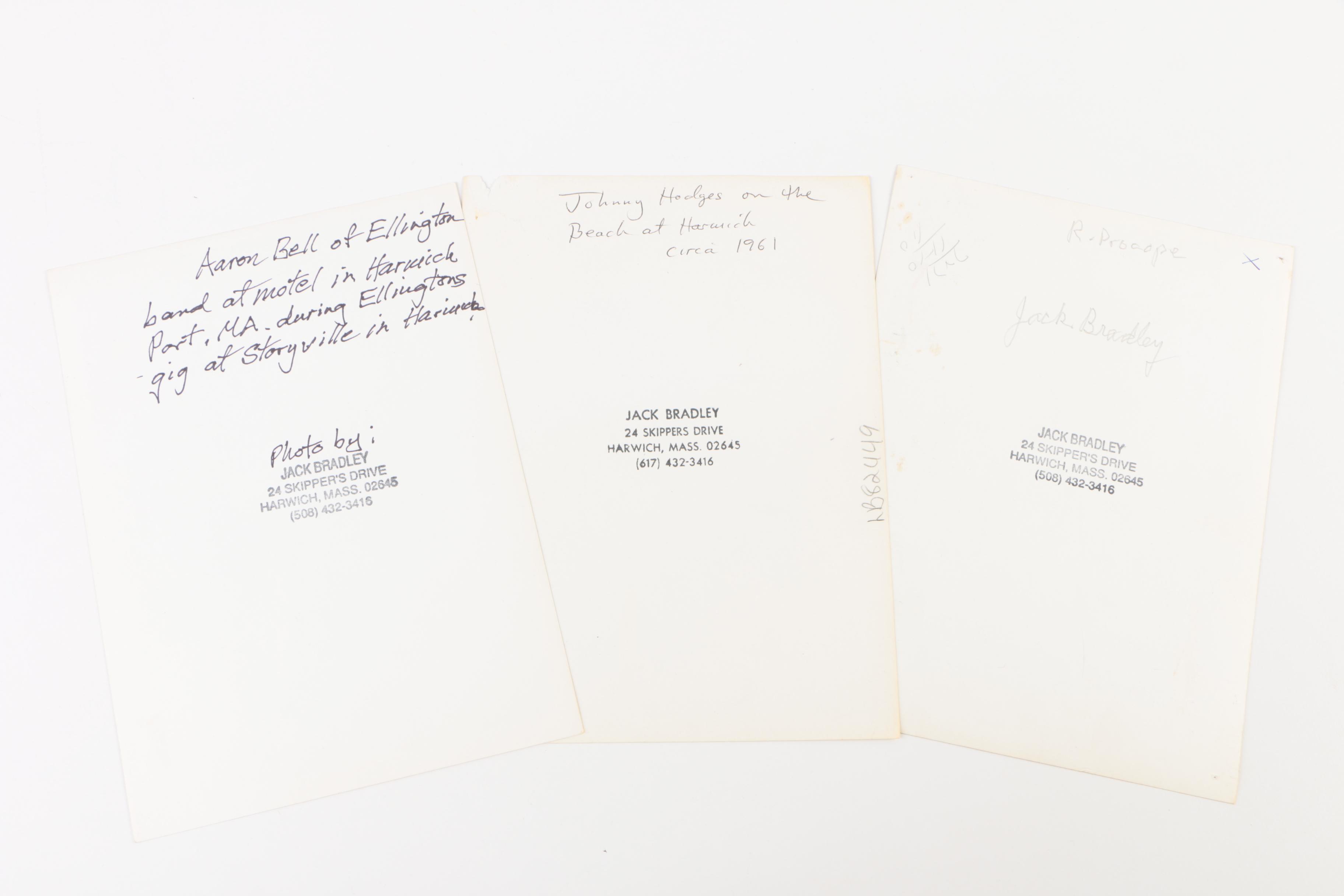 Candid Photographs of Jazz Musicians from the 1960s, Signed by Jack Bradley